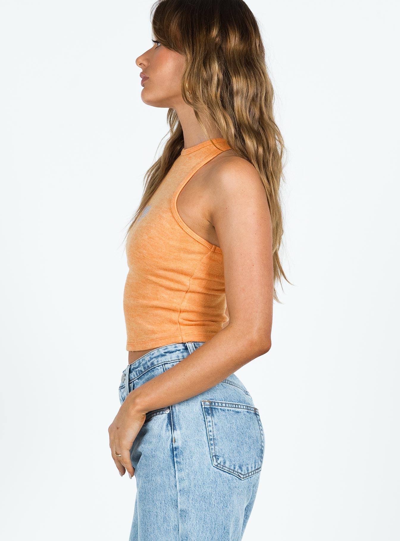 Princess Polly Bubble Tank Orange / Blue - Image 4