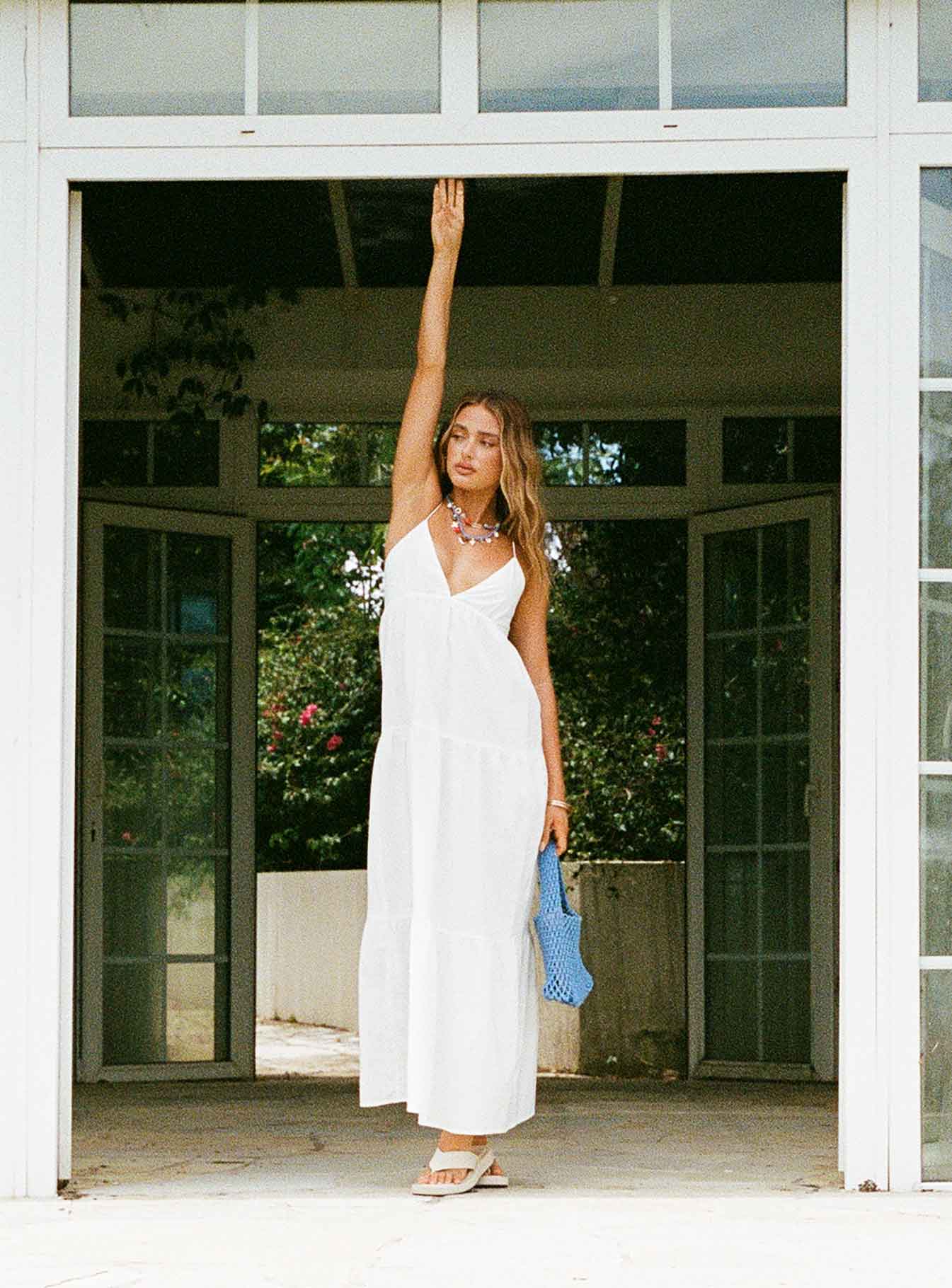 Chelsea Maxi Dress White - Image 3