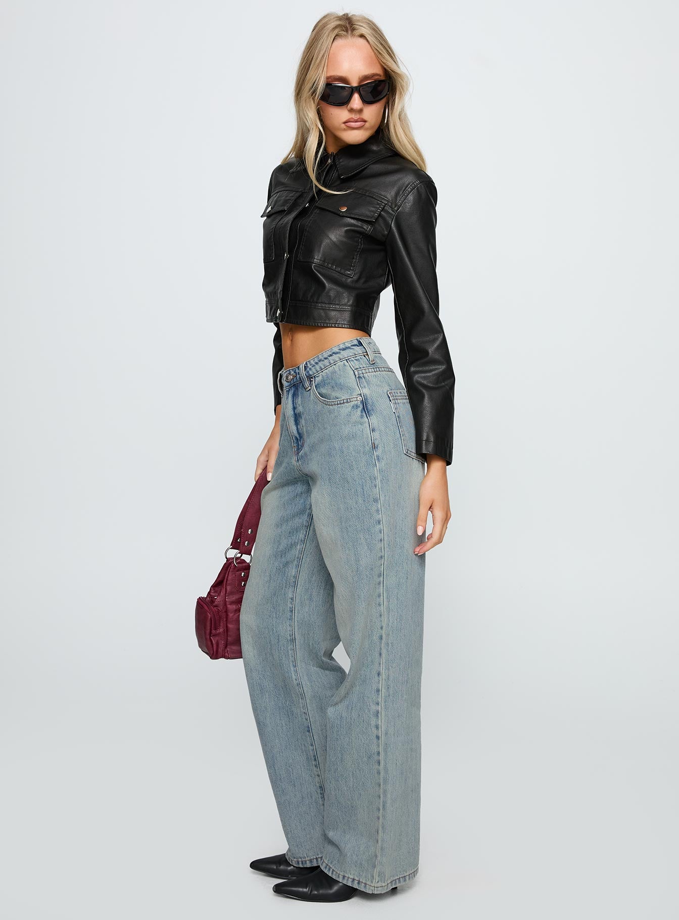 Echo Park High Rise Straight Leg Jeans Vintage Wash - Image 4