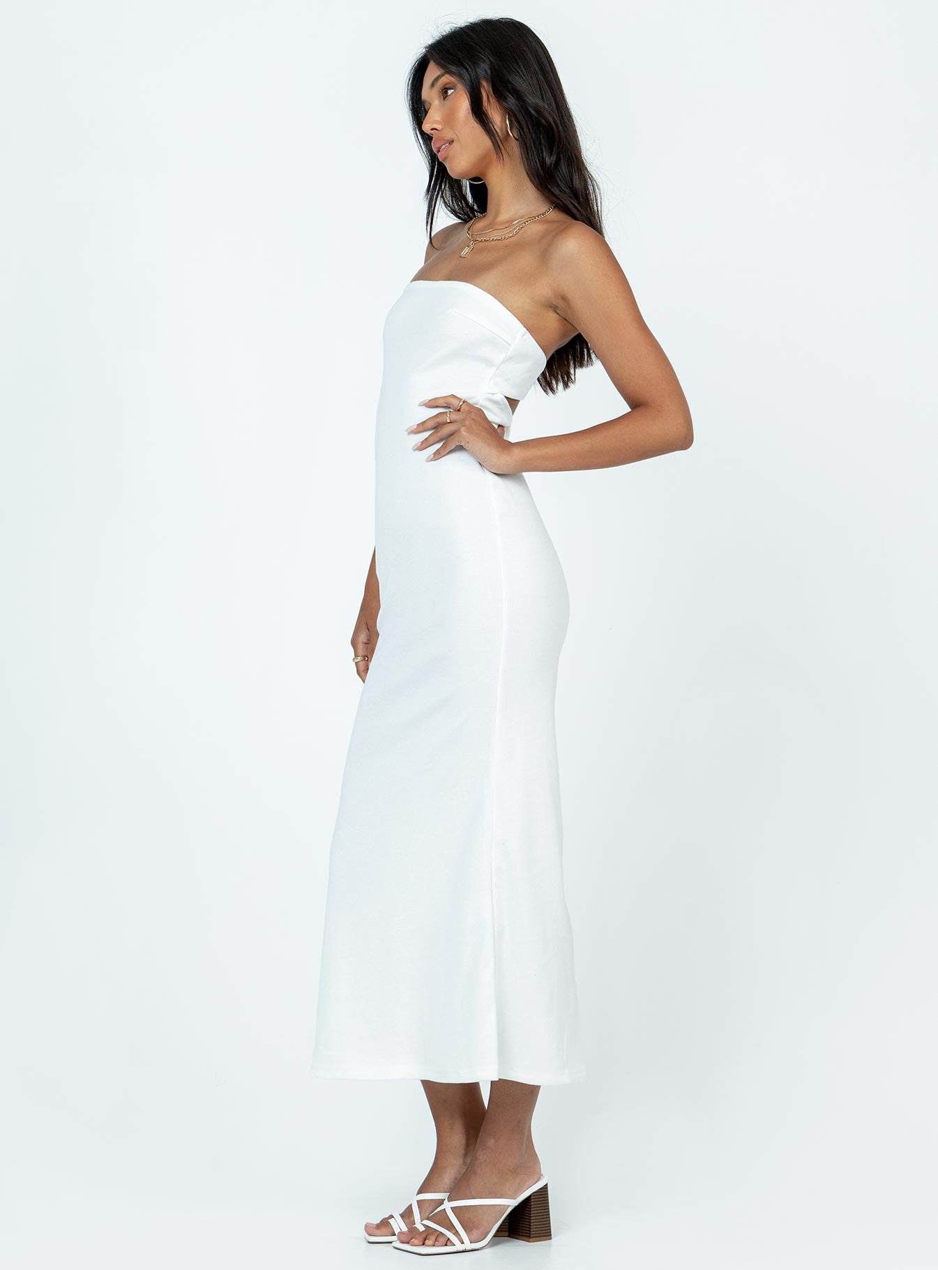 Carter Maxi Dress White - Image 4