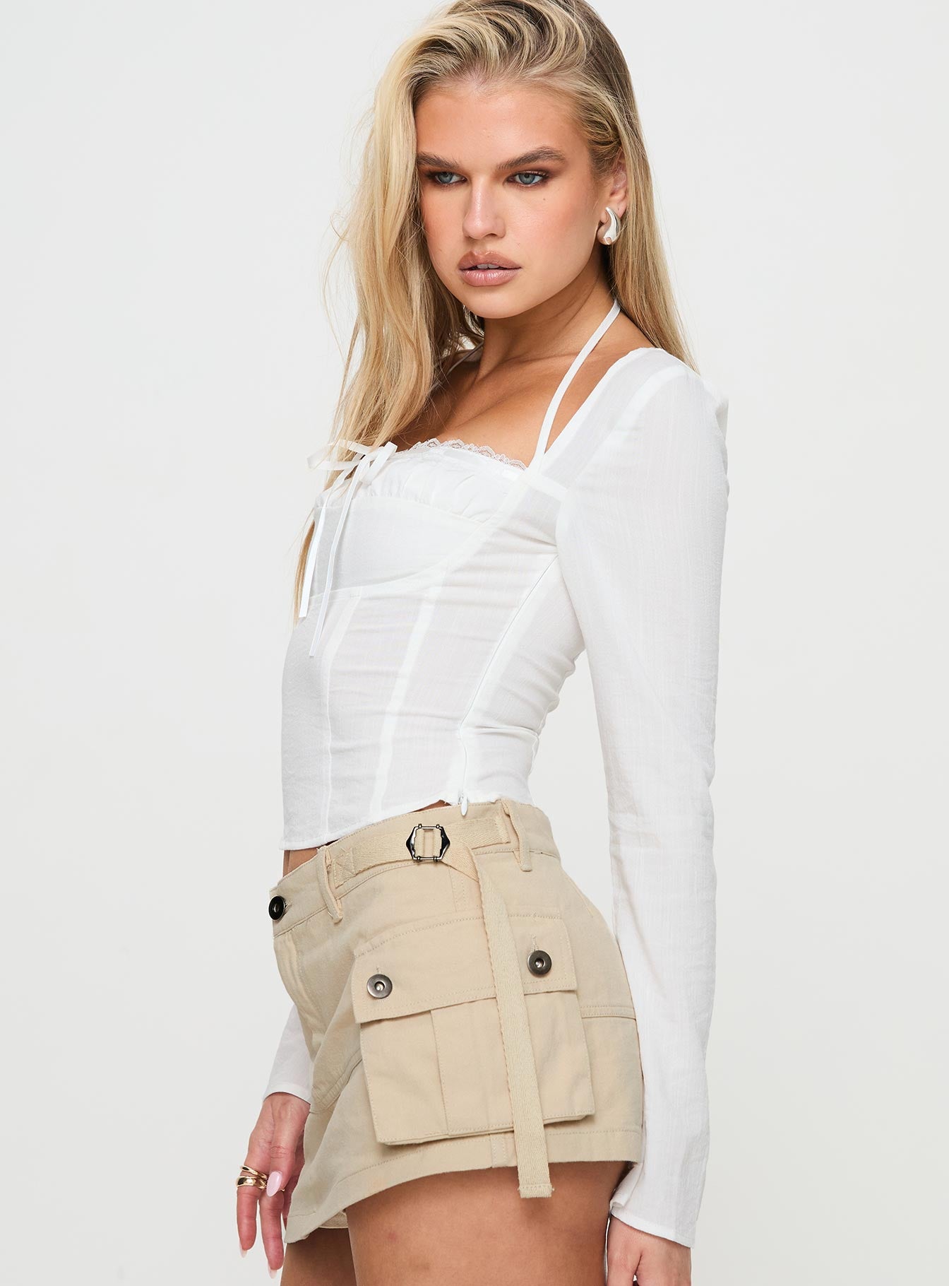 Talgada Long Sleeve Top White - Image 4