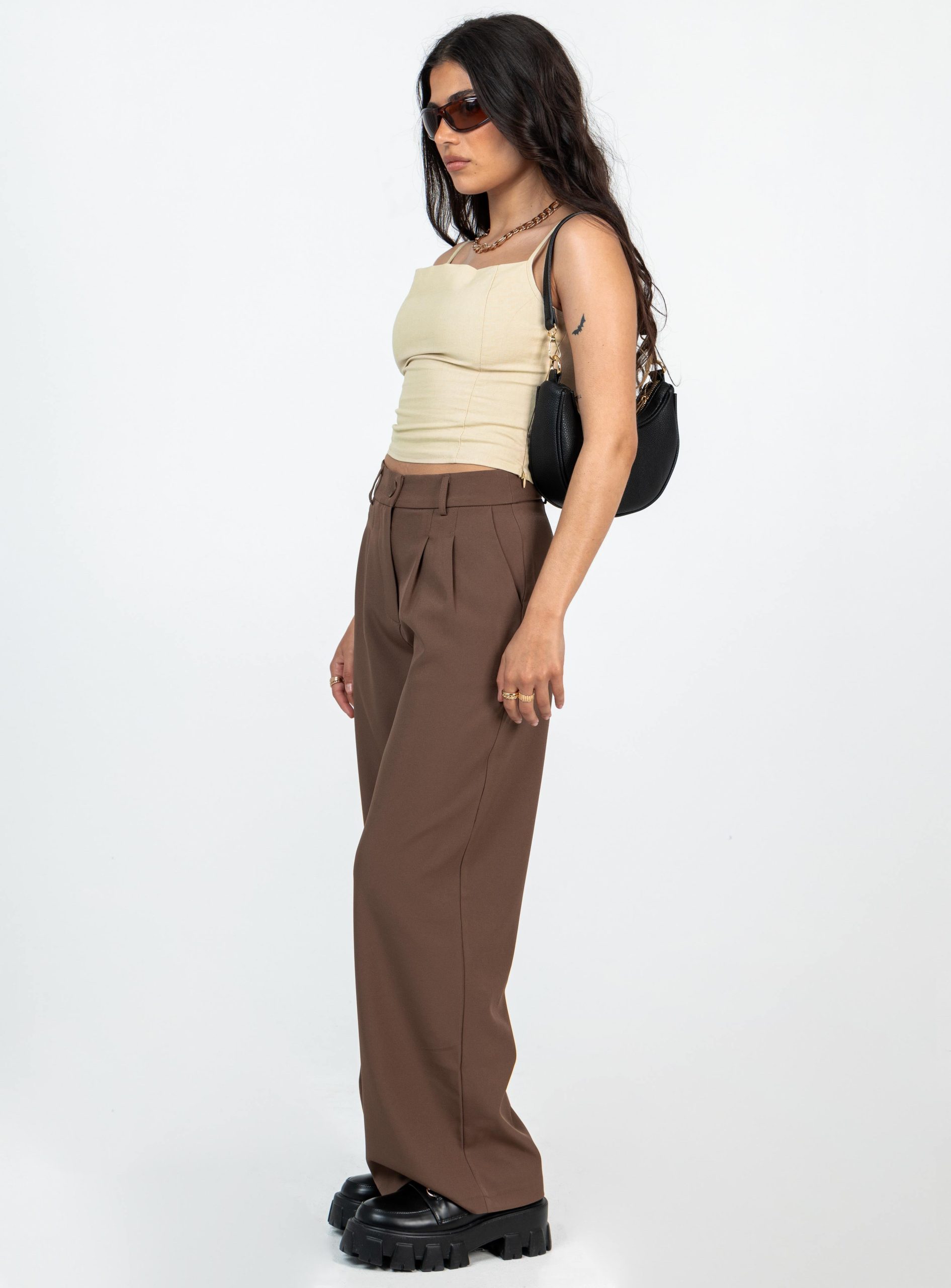 Archer Pants Brown Petite - Image 4