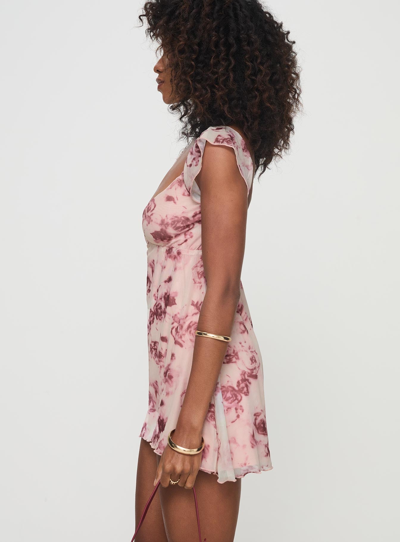Trigg Mini Dress Pink Floral - Image 4