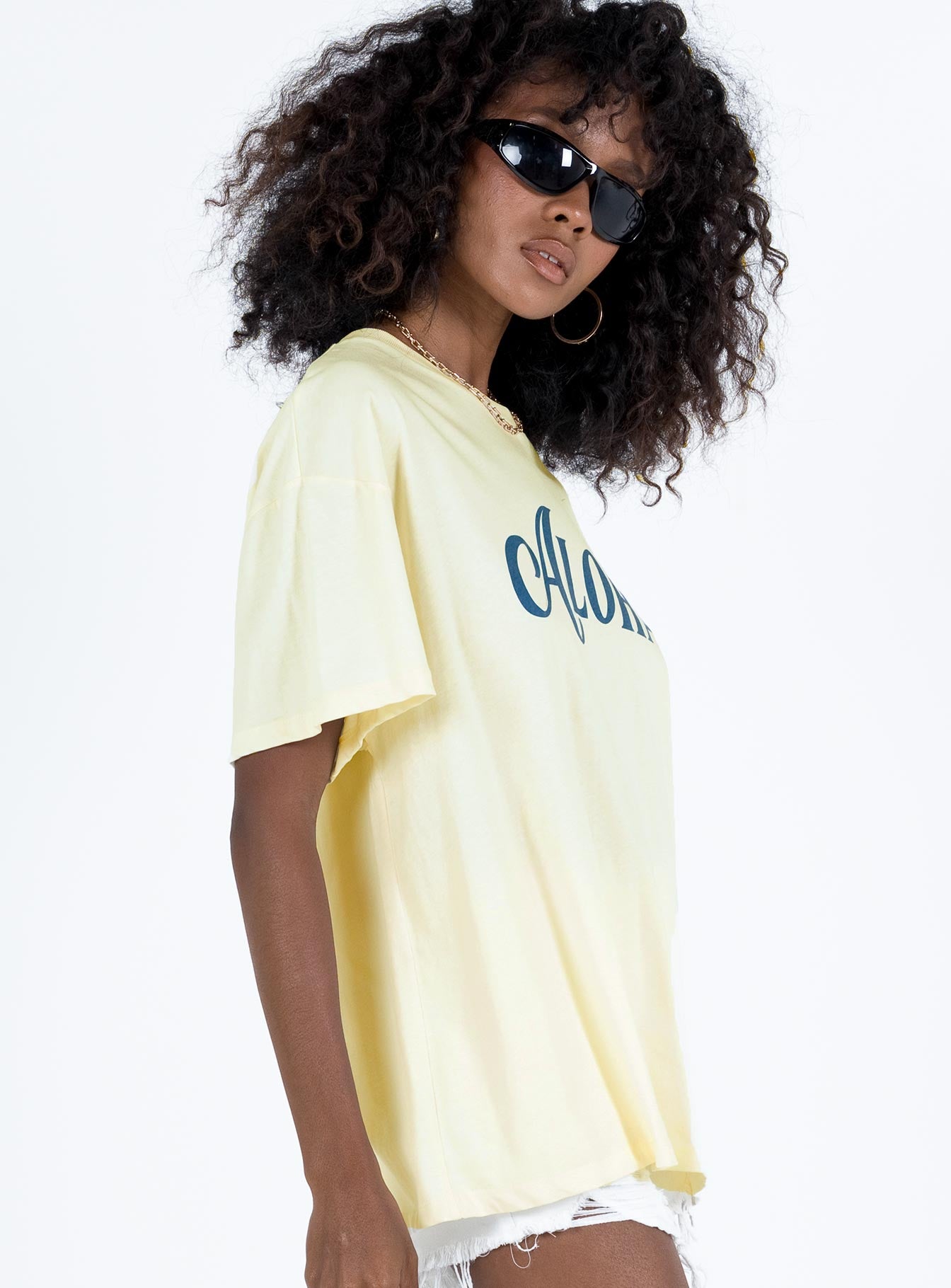 Aloha Oversized Tee Ivory - Image 4