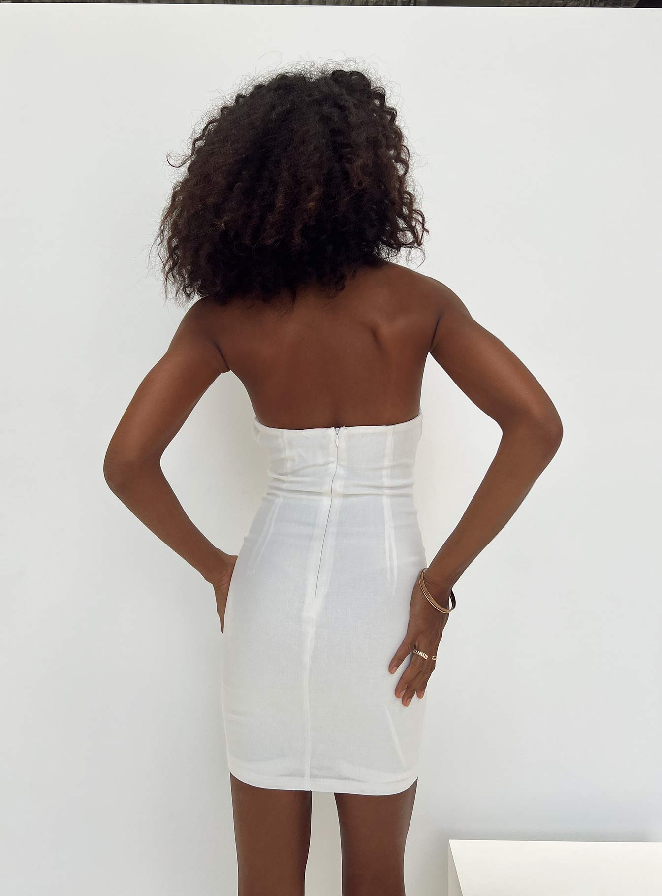 Mitra Mini Dress White - Image 3