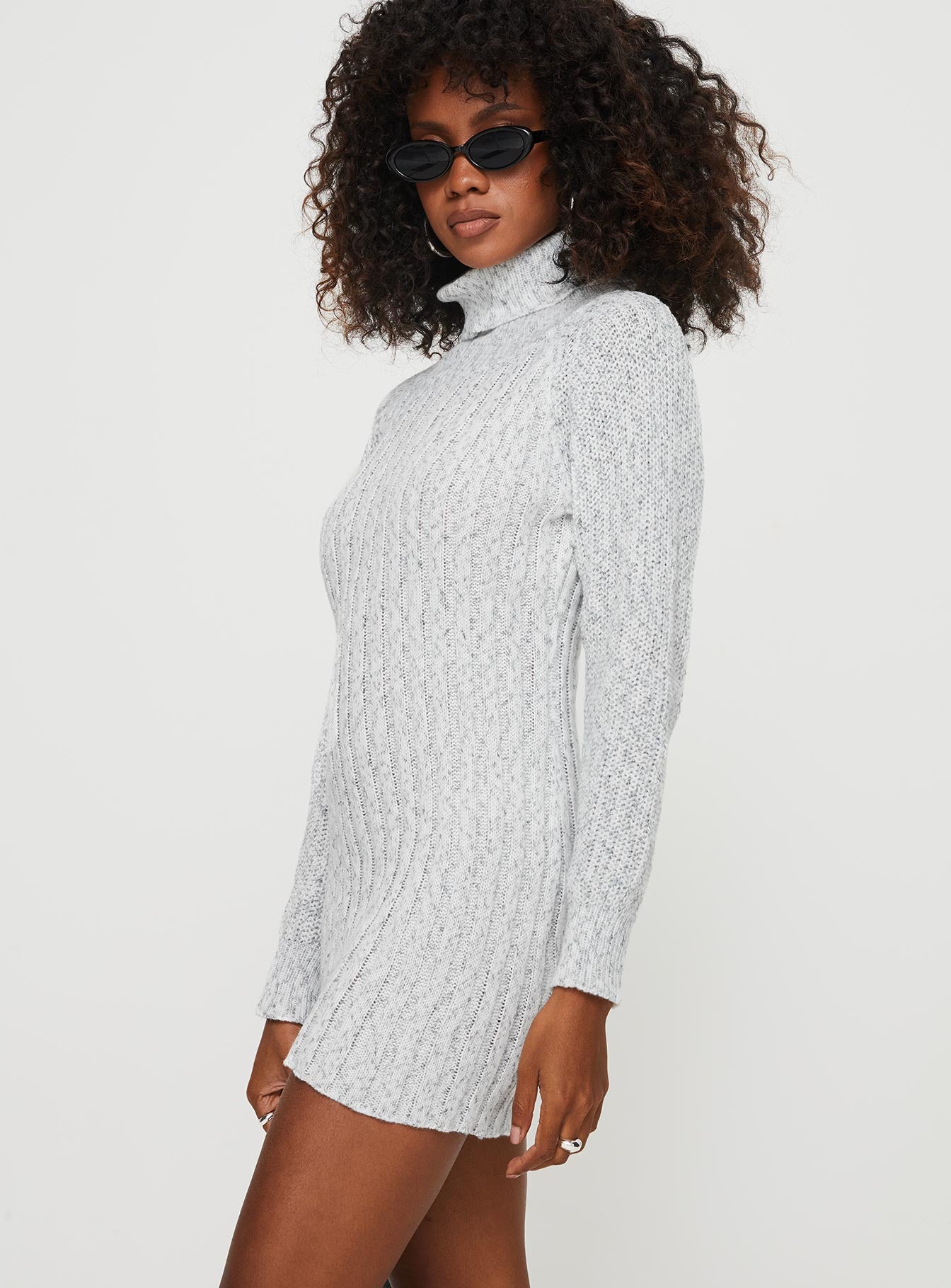 Barrish Sweater Mini Dress Grey - Image 4