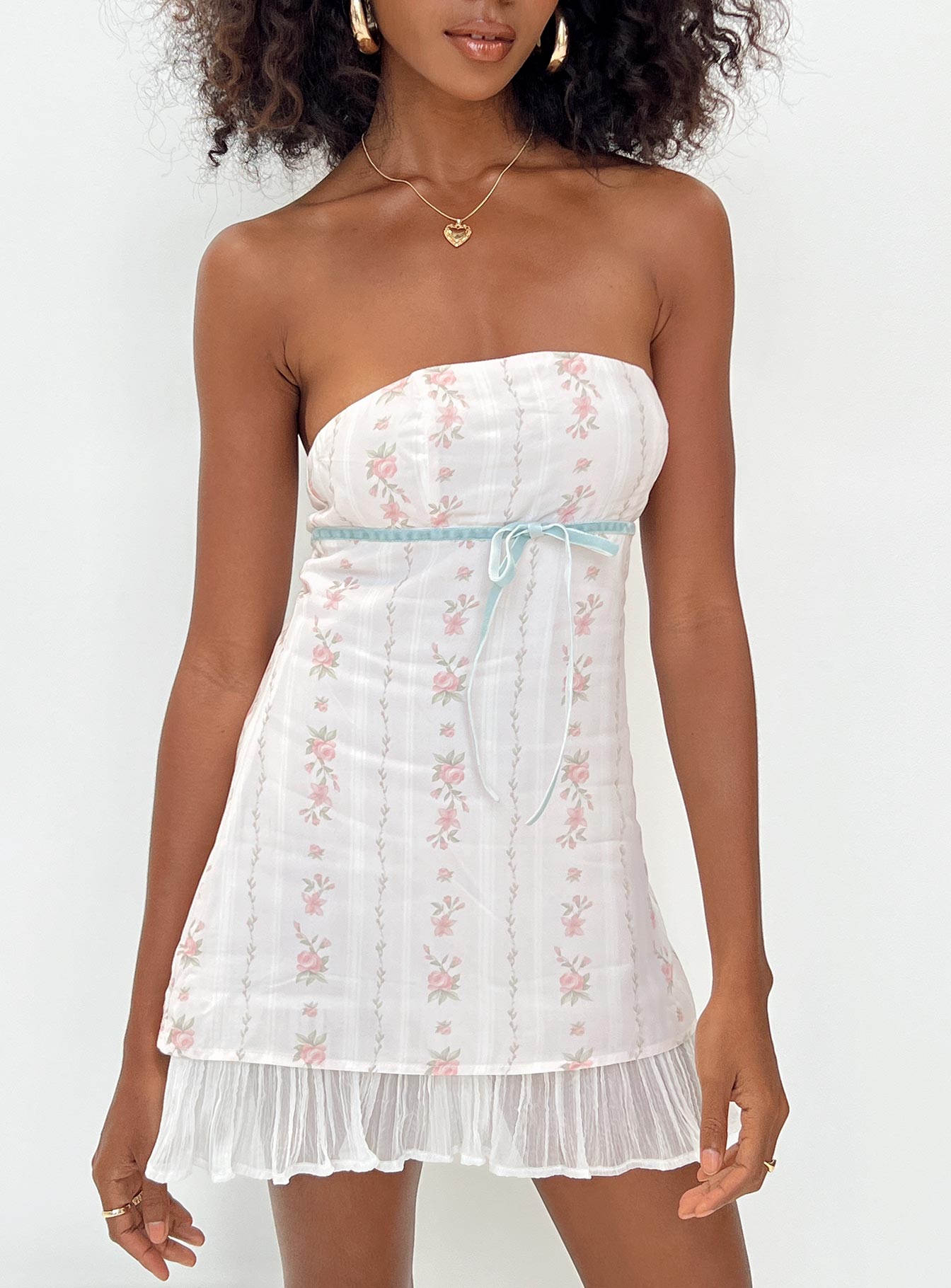 Odette Mini Dress Pink Multi - Image 6