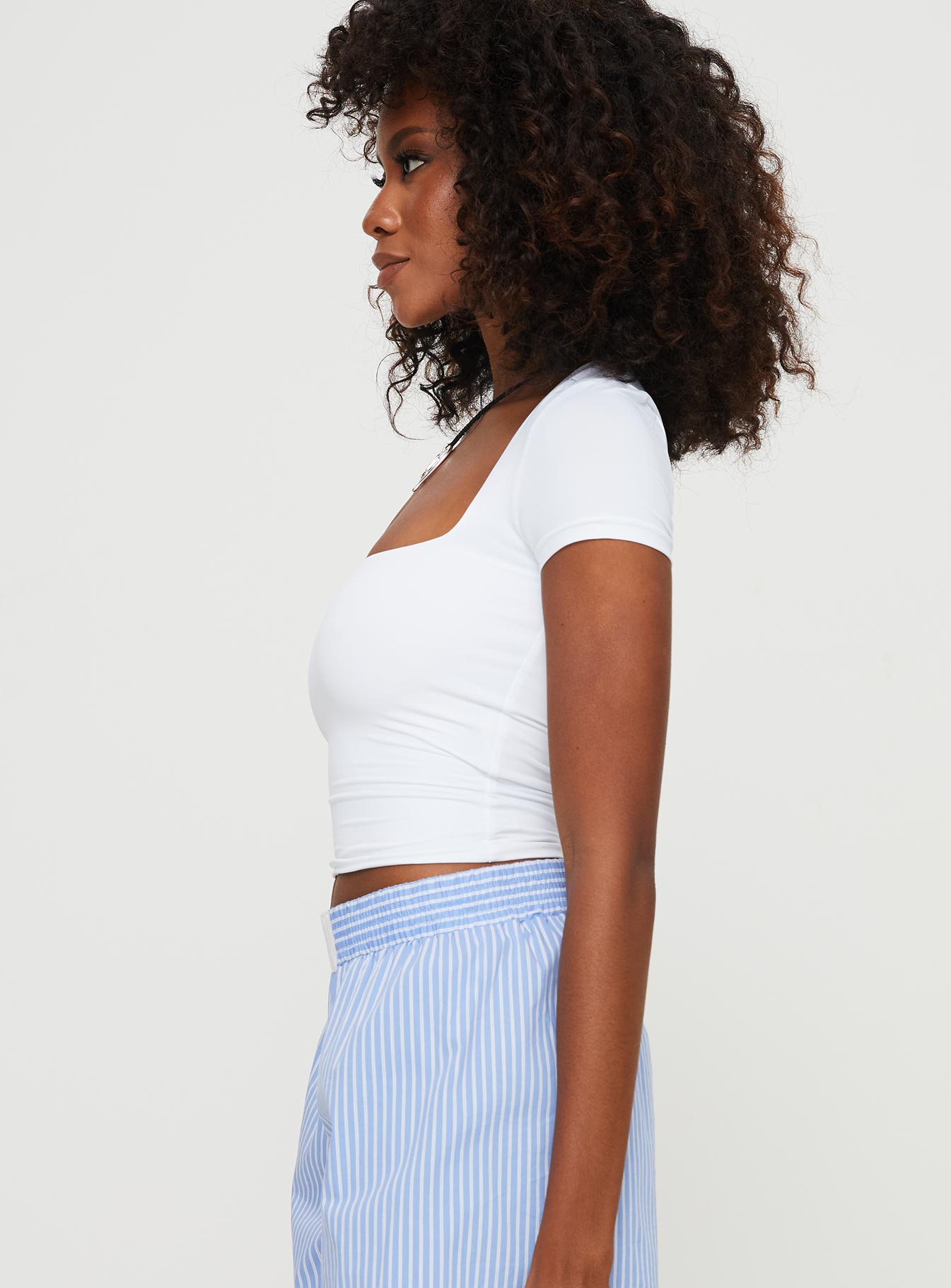 Back In Time Short Sleeve Top White - Image 4