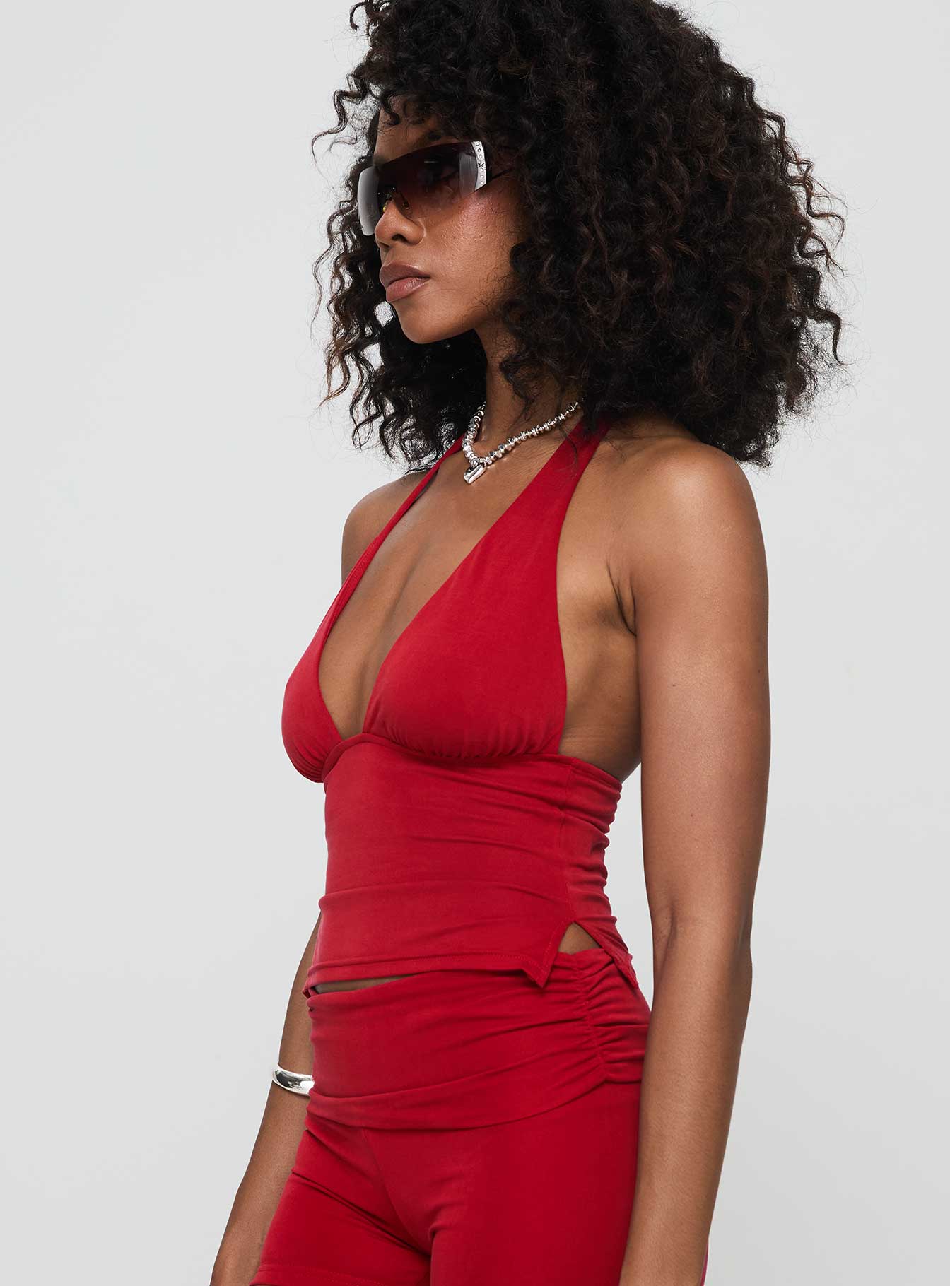 Take Me Out Halter Top Red - Image 4