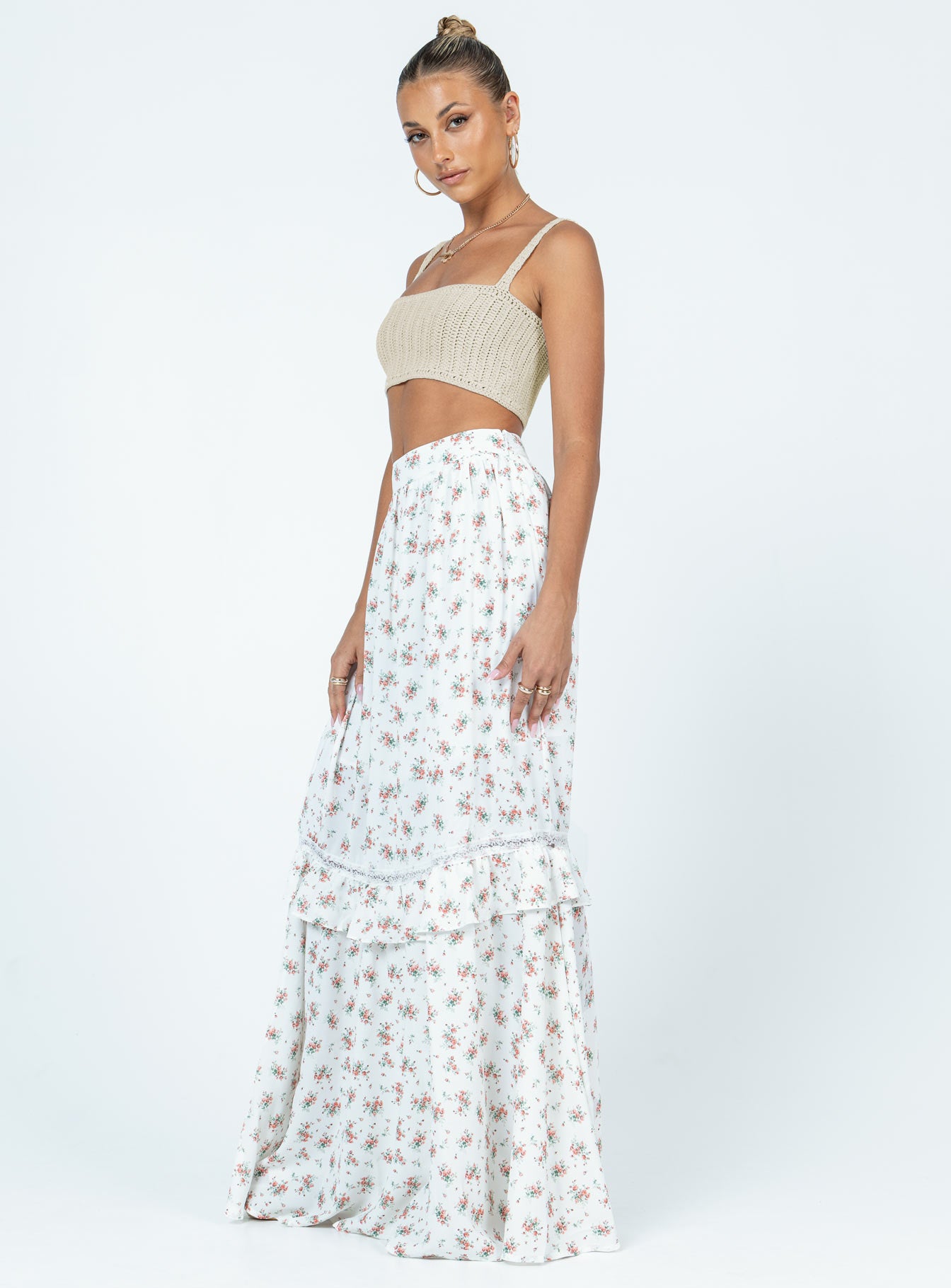 Fowler Maxi Skirt White - Image 4