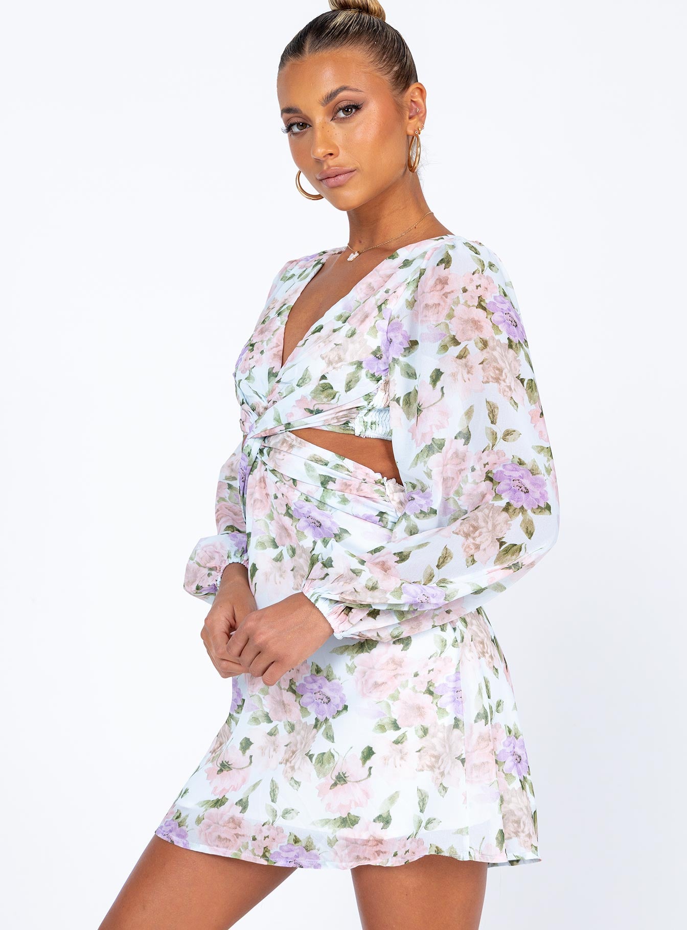 Bennett Mini Dress Multi Floral - Image 5
