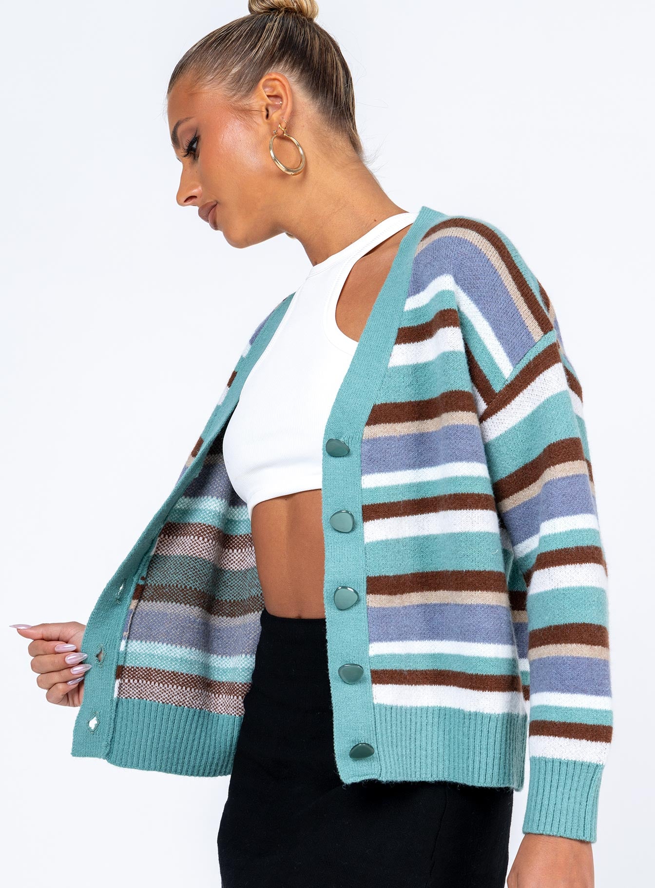 Jenga Cardigan Blue - Image 5