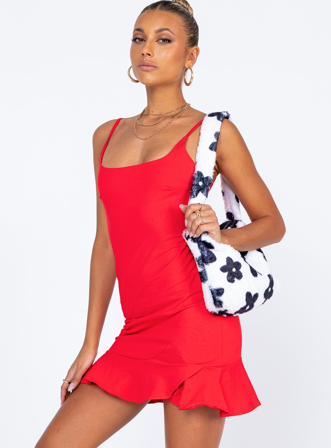 Kiribati Mini Dress Red - Image 4