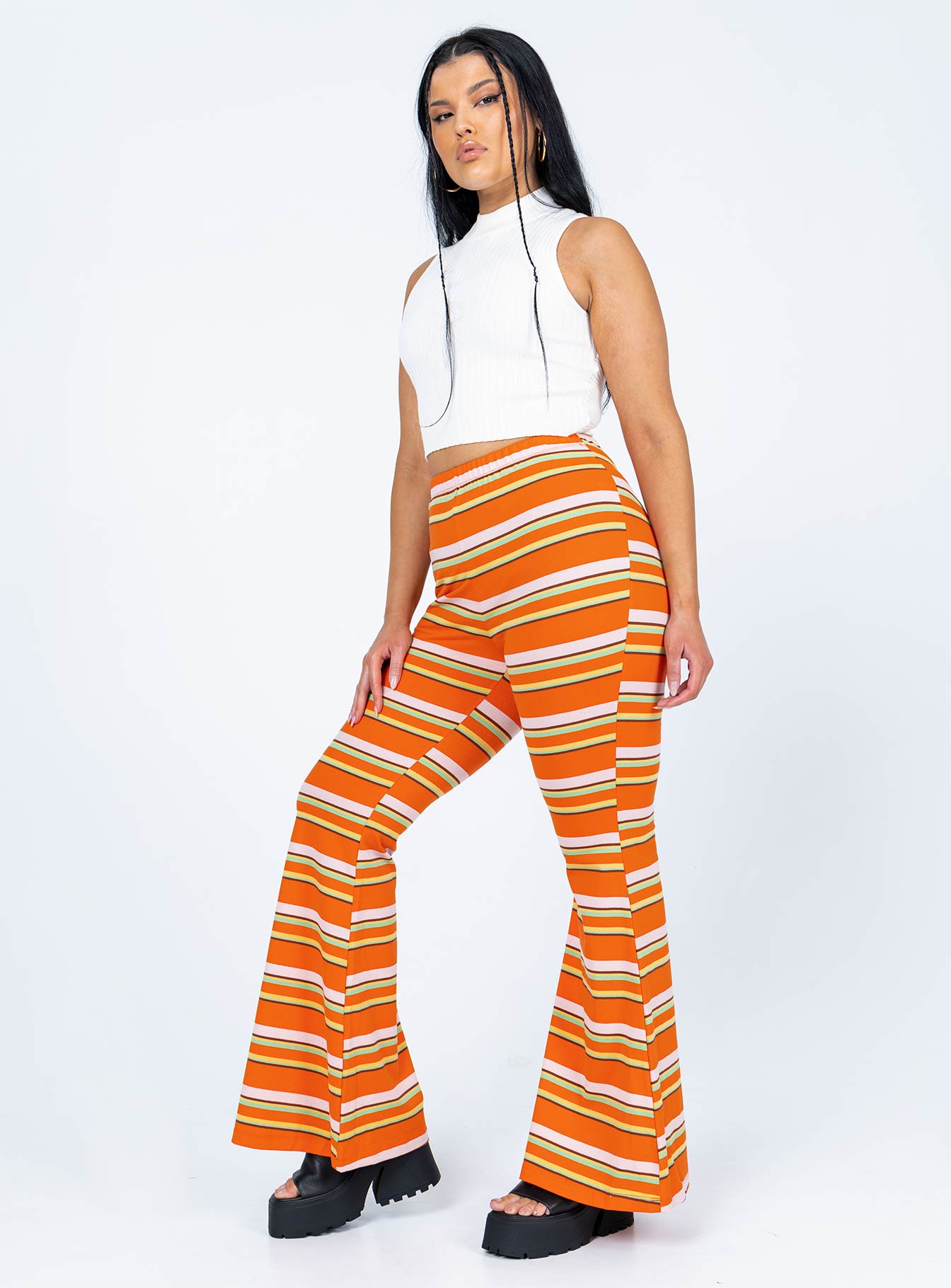 Jackson Knit Pants Orange - Image 3