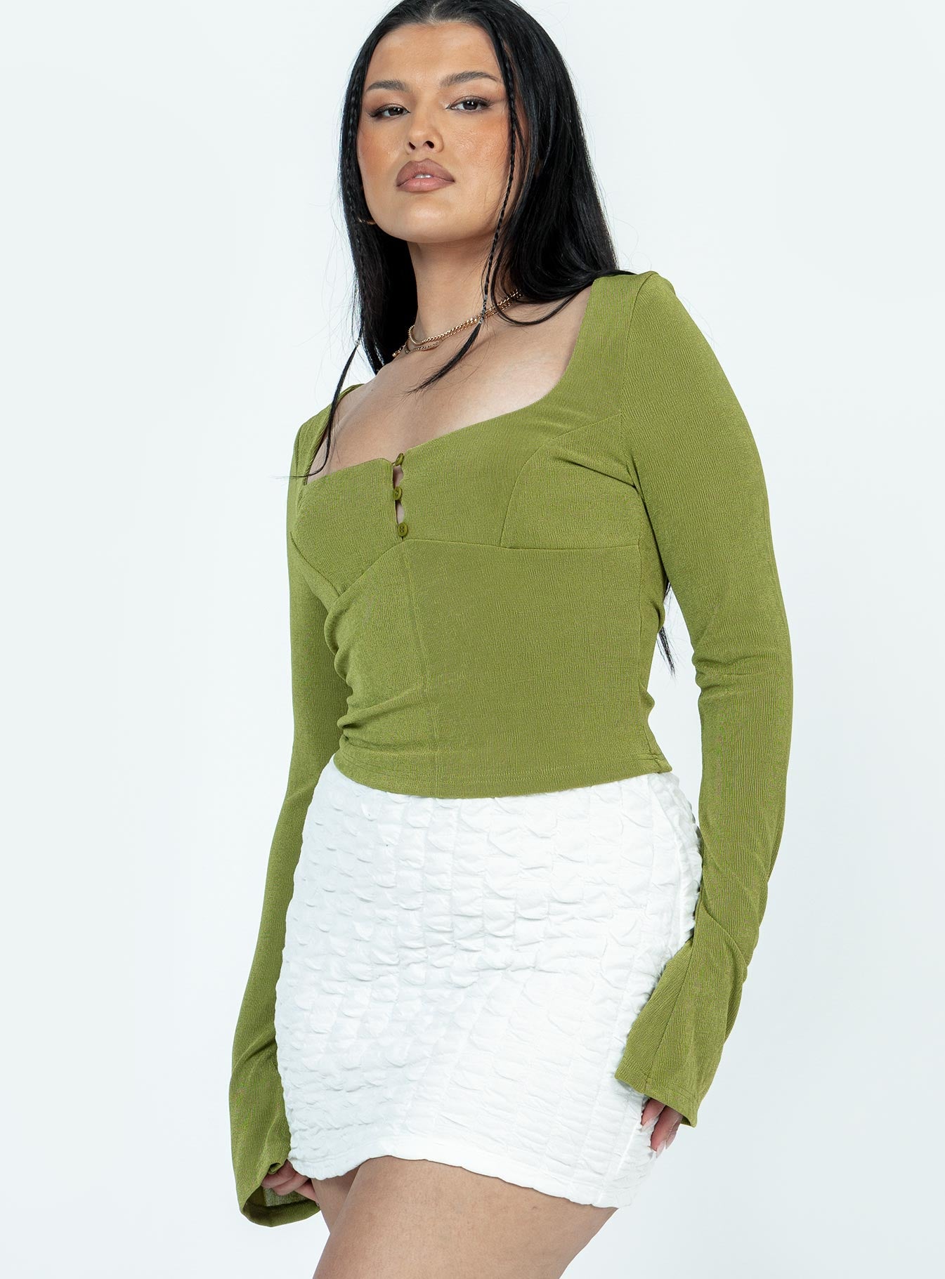 Cadence Mini Skirt White - Image 4