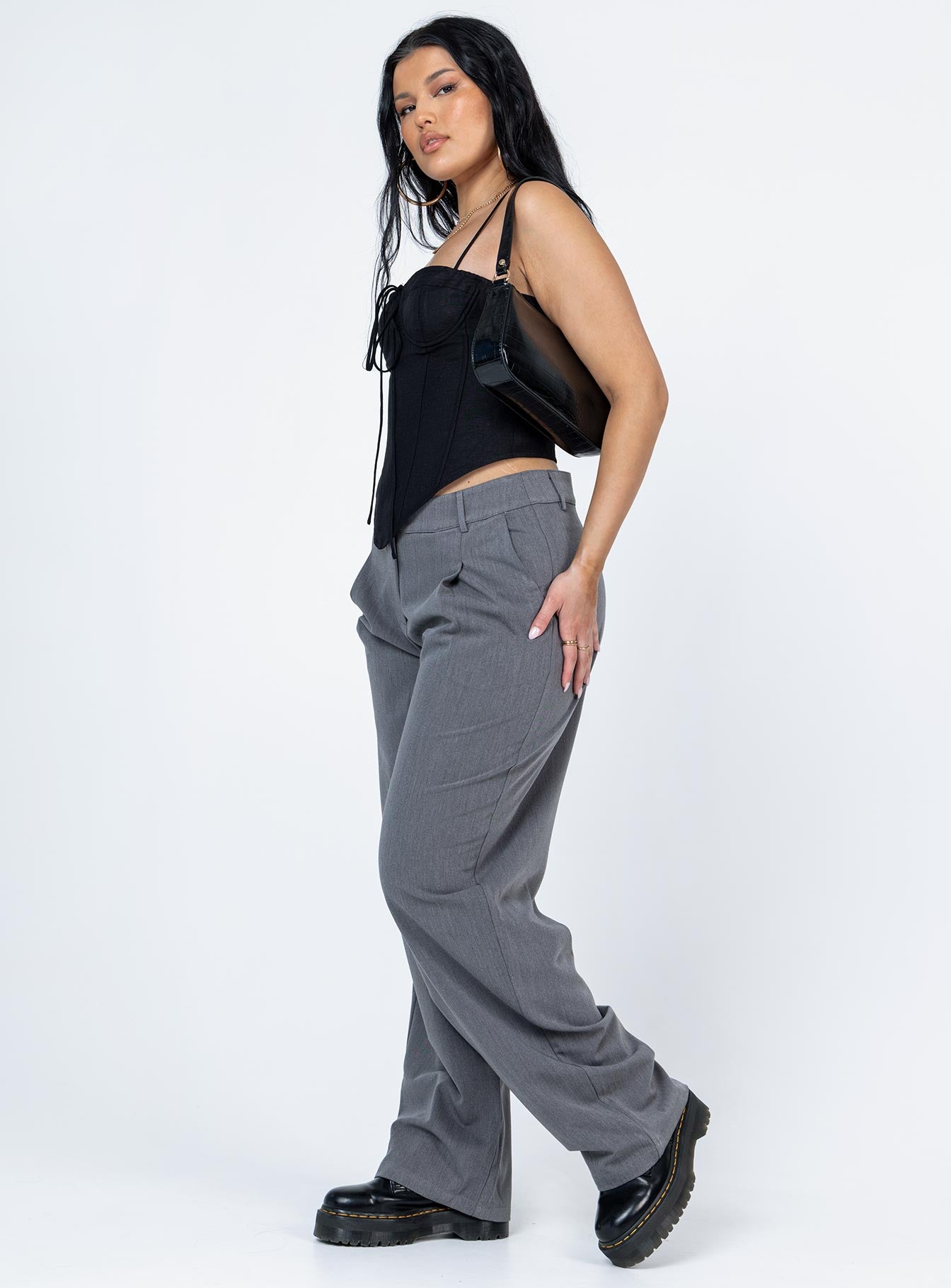 Motel Sakaria Trouser Tailoring Charcoal - Image 4