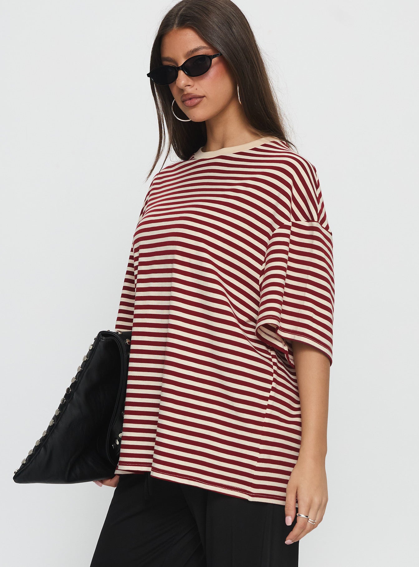 Kieryn Oversized Top Red Stripe - Image 4