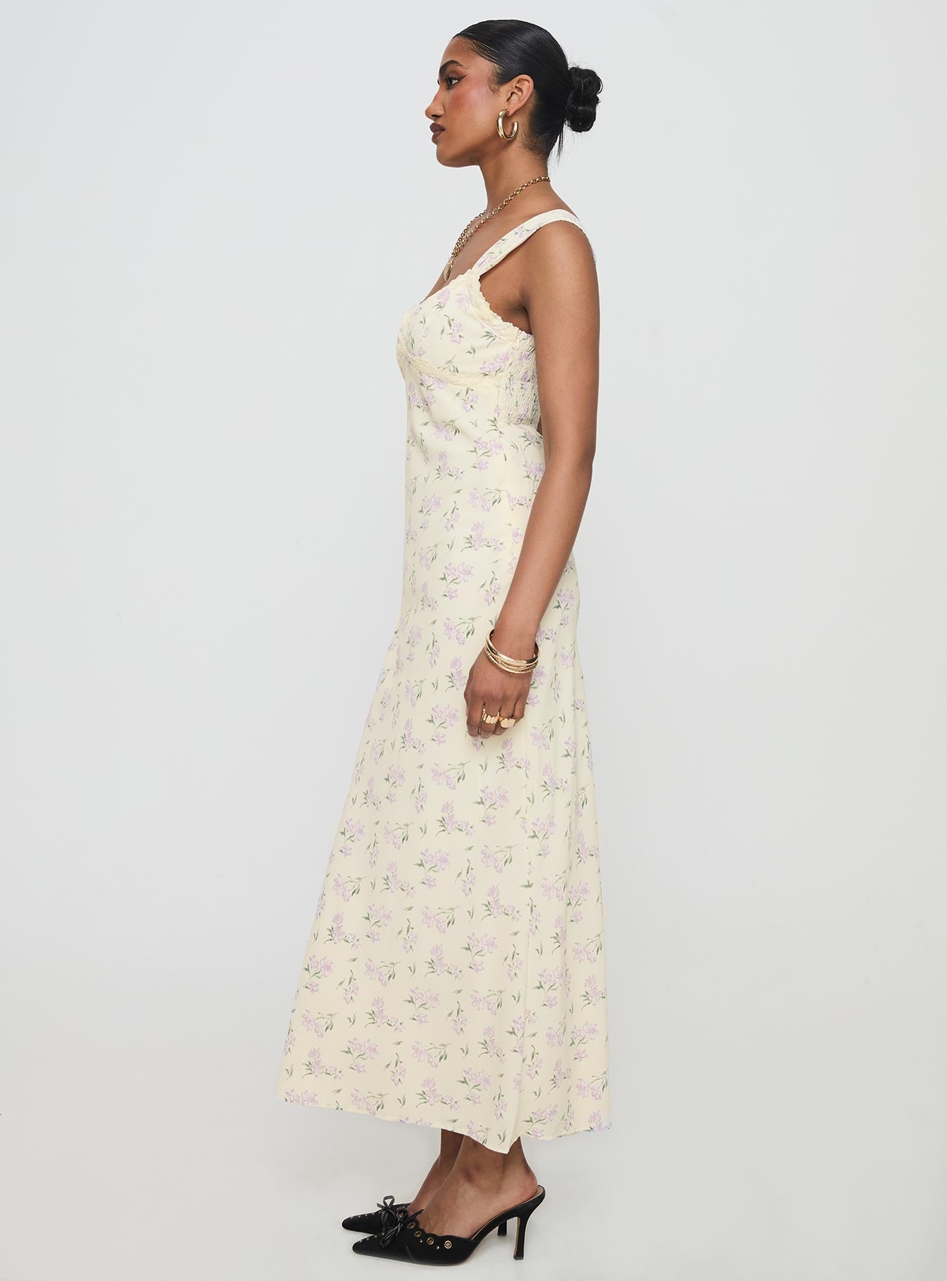 Fernwood Maxi Dress Yellow Floral - Image 3