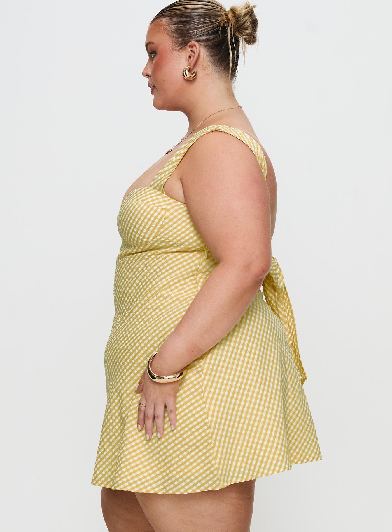 Mcbeath Mini Dress Yellow Curve - Image 4