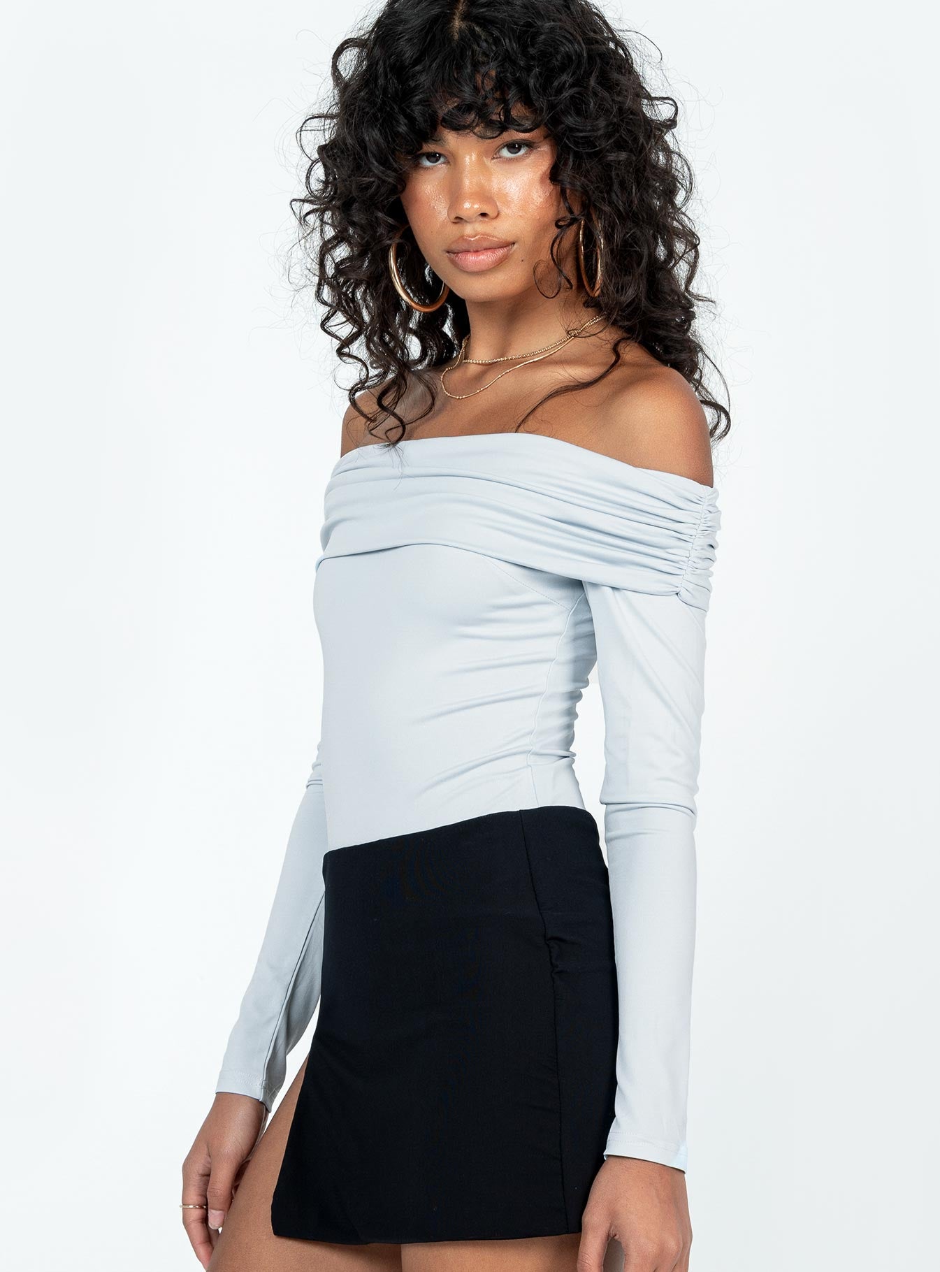Stocklin Off Shoulder Bodysuit Blue - Image 4