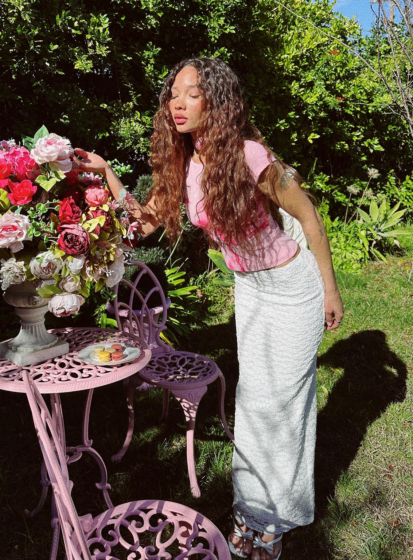 Venices Maxi Skirt Cream - Image 3