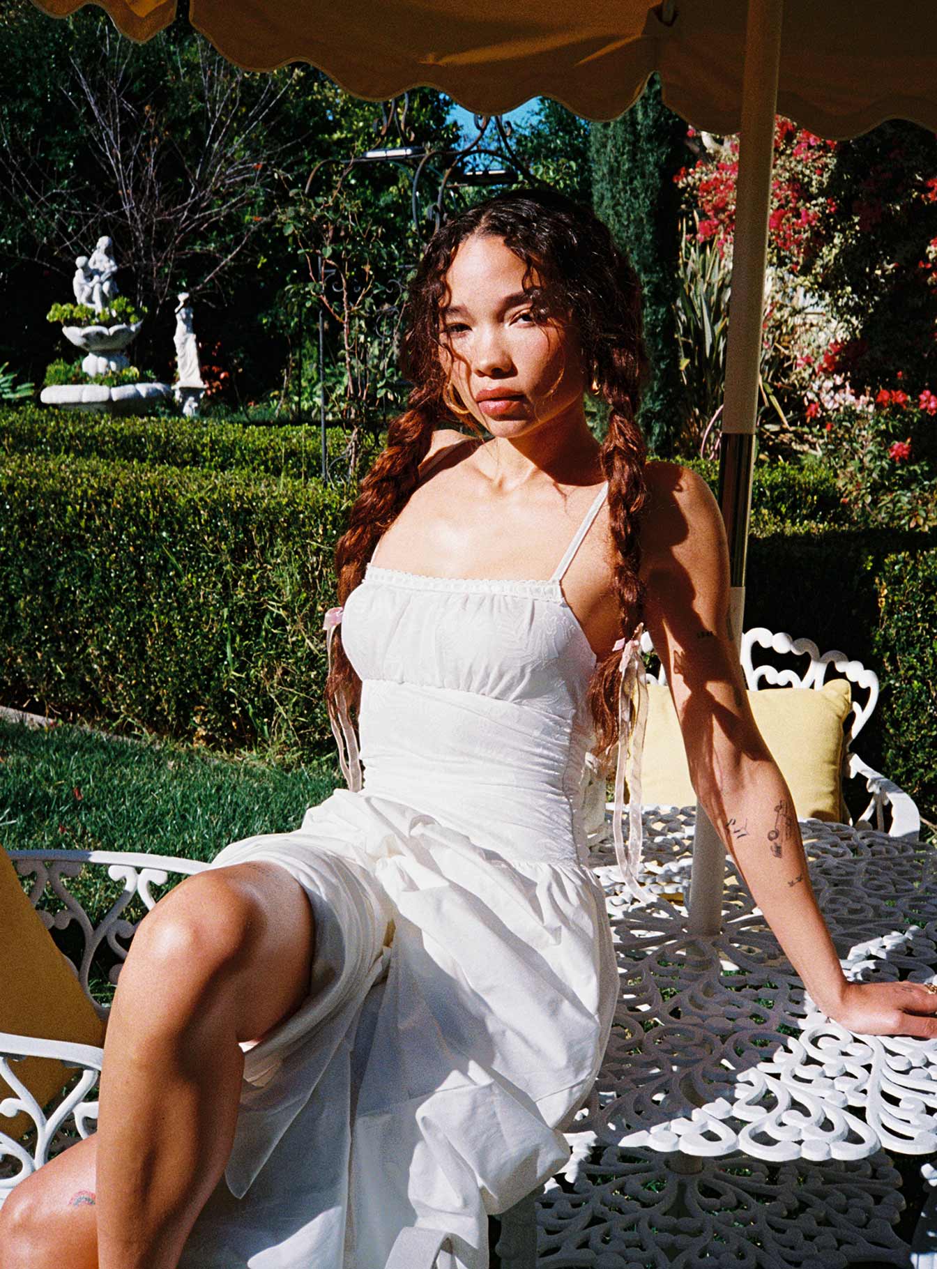 Naria Maxi Dress White - Image 3