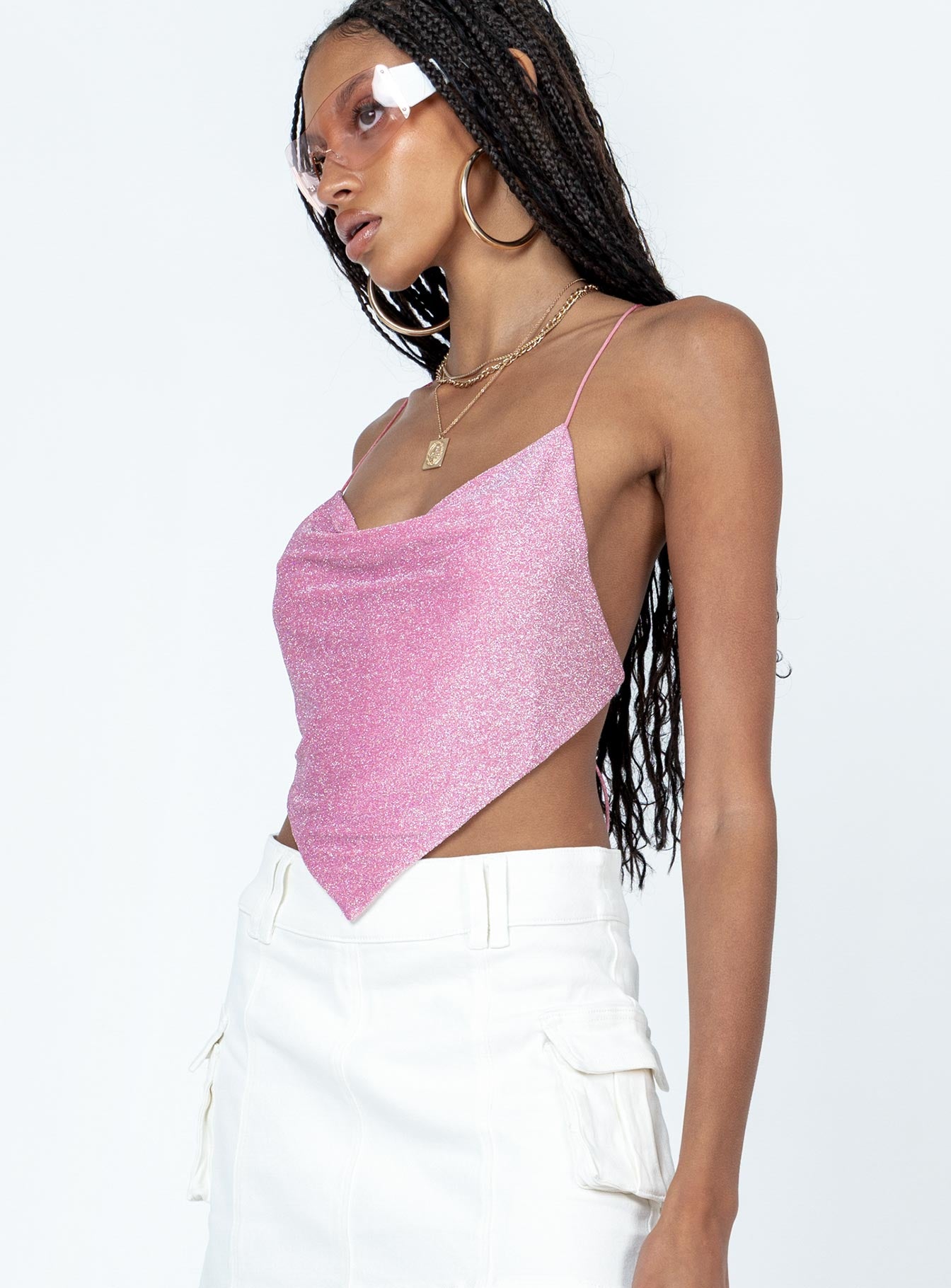 Julia Glitter Top Pink - Image 4