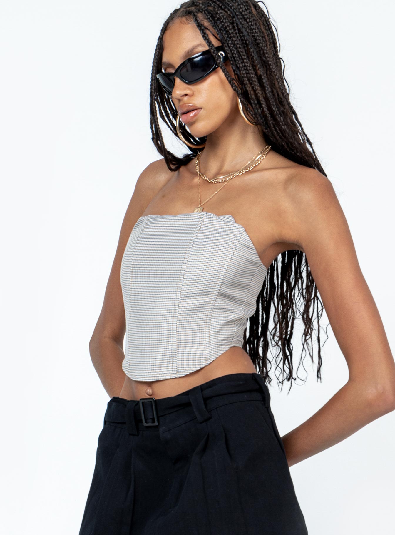 Halford Bustier Top Houndstooth - Image 4