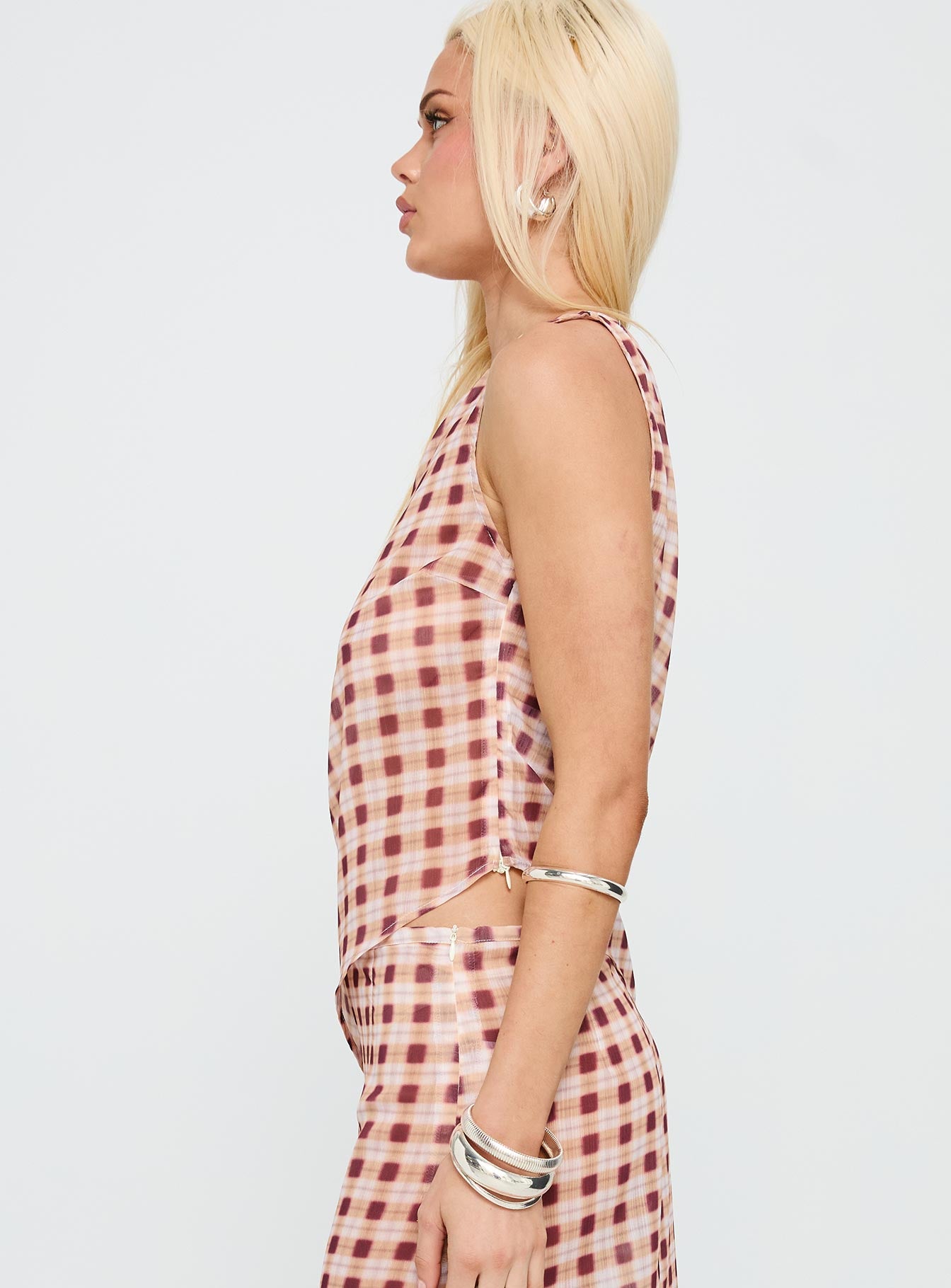 Hea Top Peach Check - Image 4