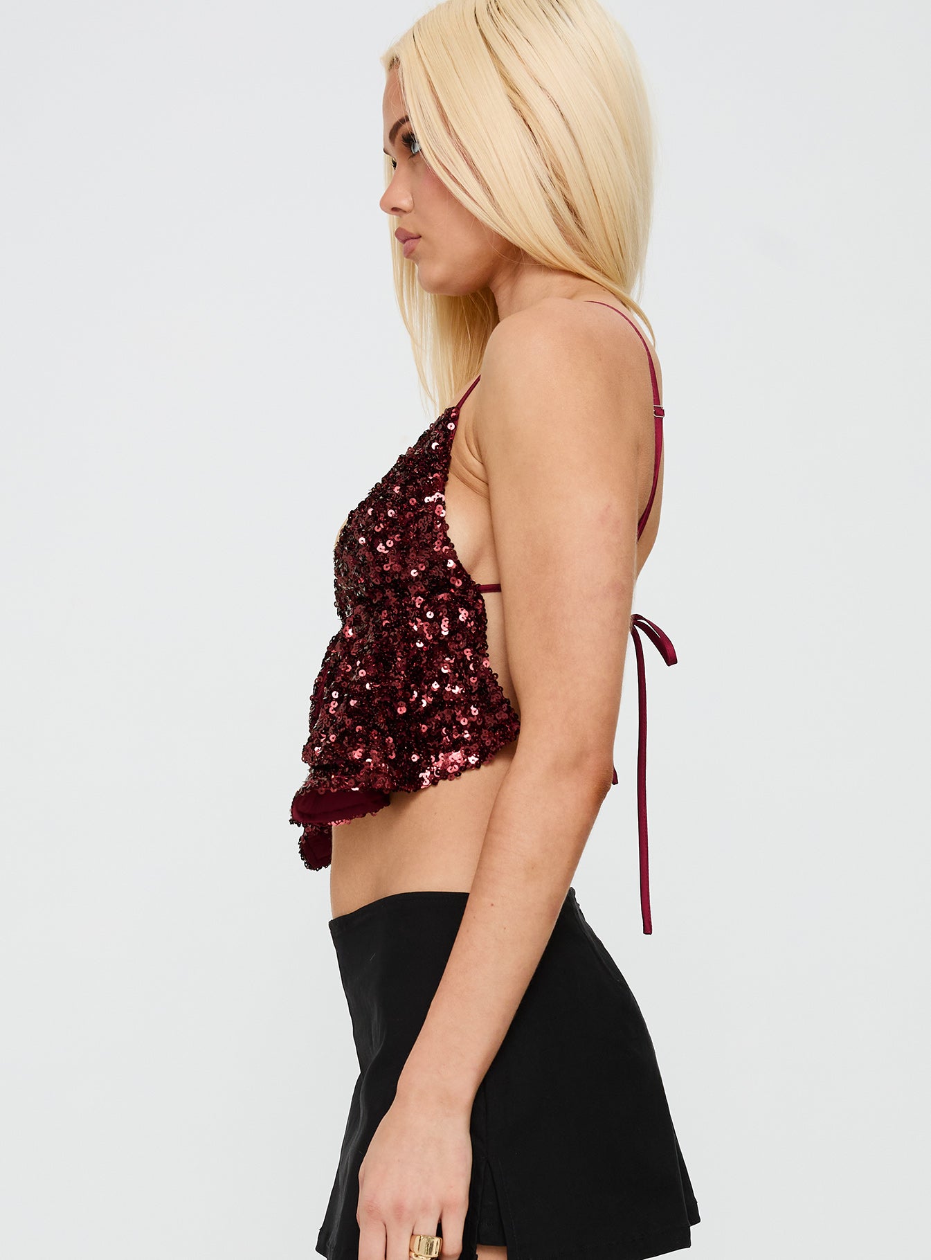 Rosaton Top Dark Red - Image 4