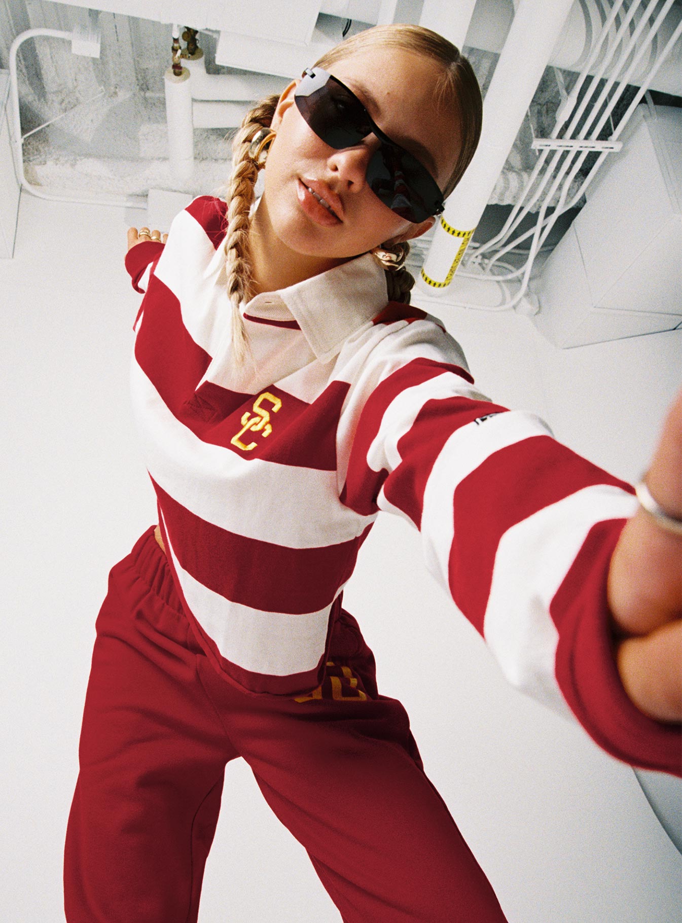 USC Rugby Polo Cardinal Red - Image 3