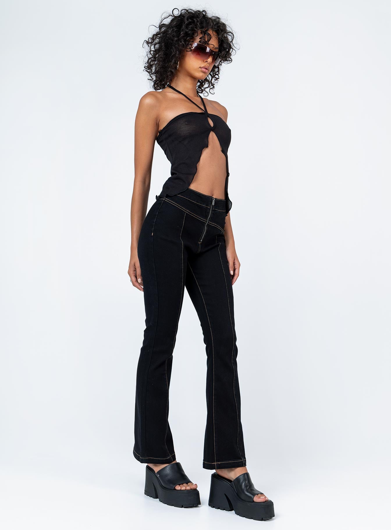 Zia Flare Pants Black - Image 4