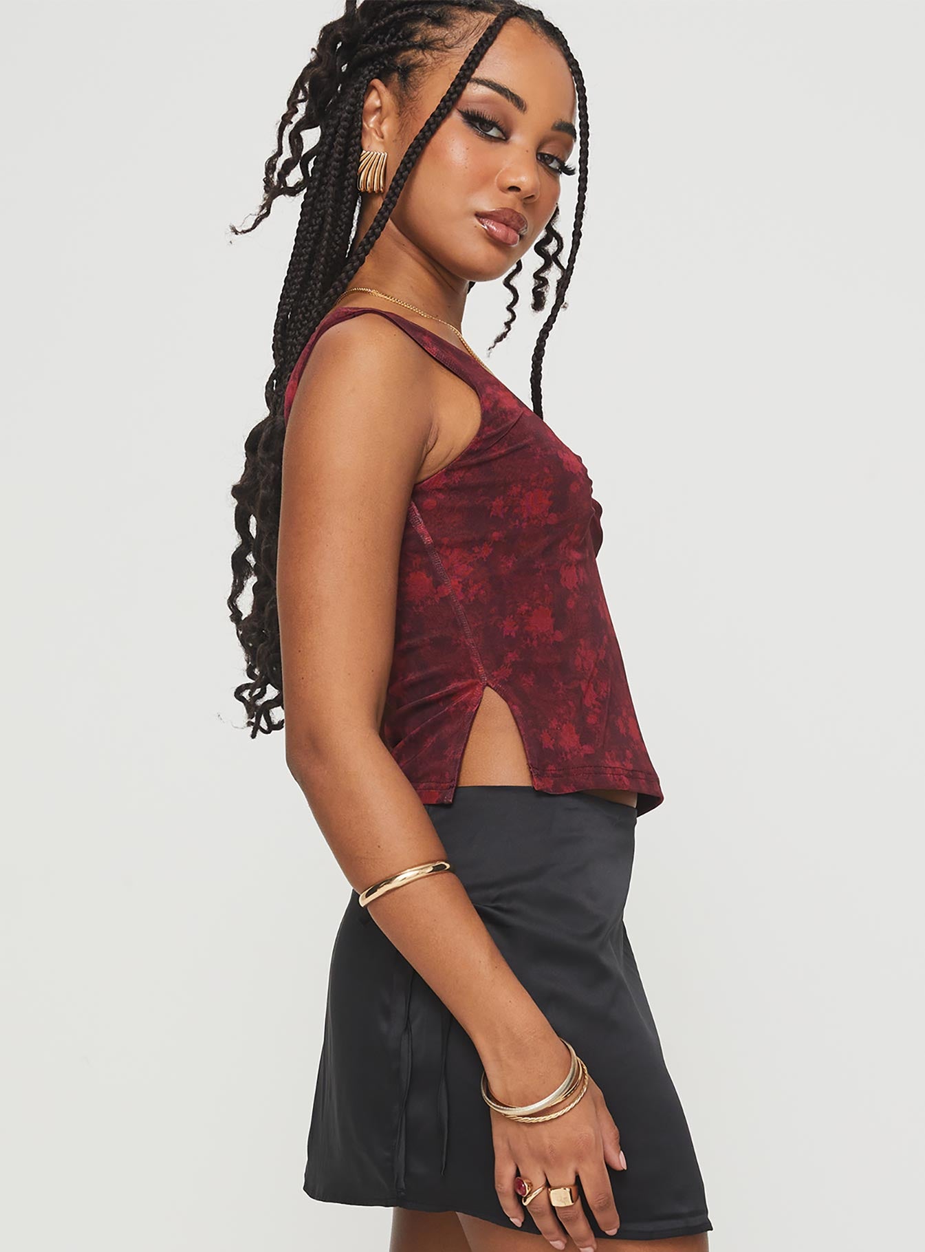 Rehna Top Red Floral - Image 4