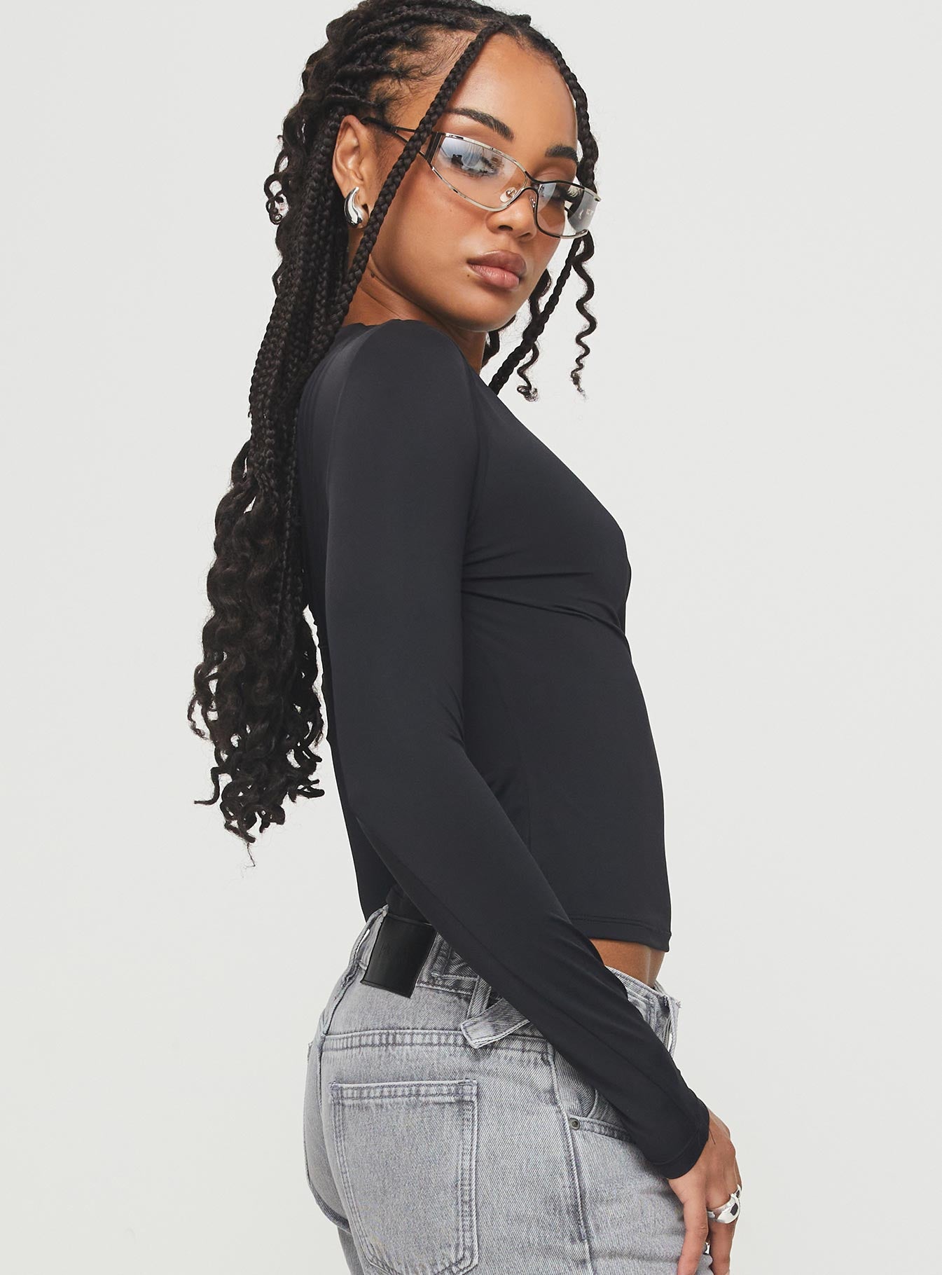 Lasharie Long Sleeve Top Black - Image 4