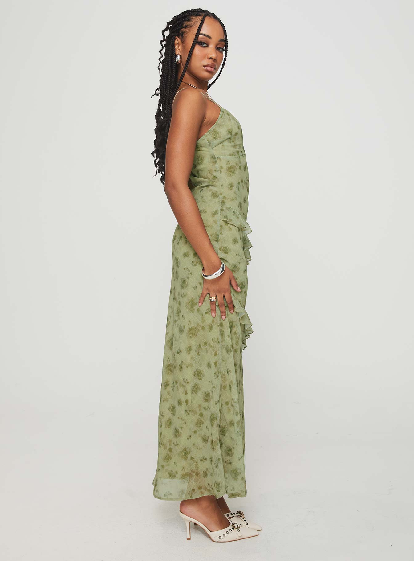 Teffoli Maxi Dress Green - Image 4