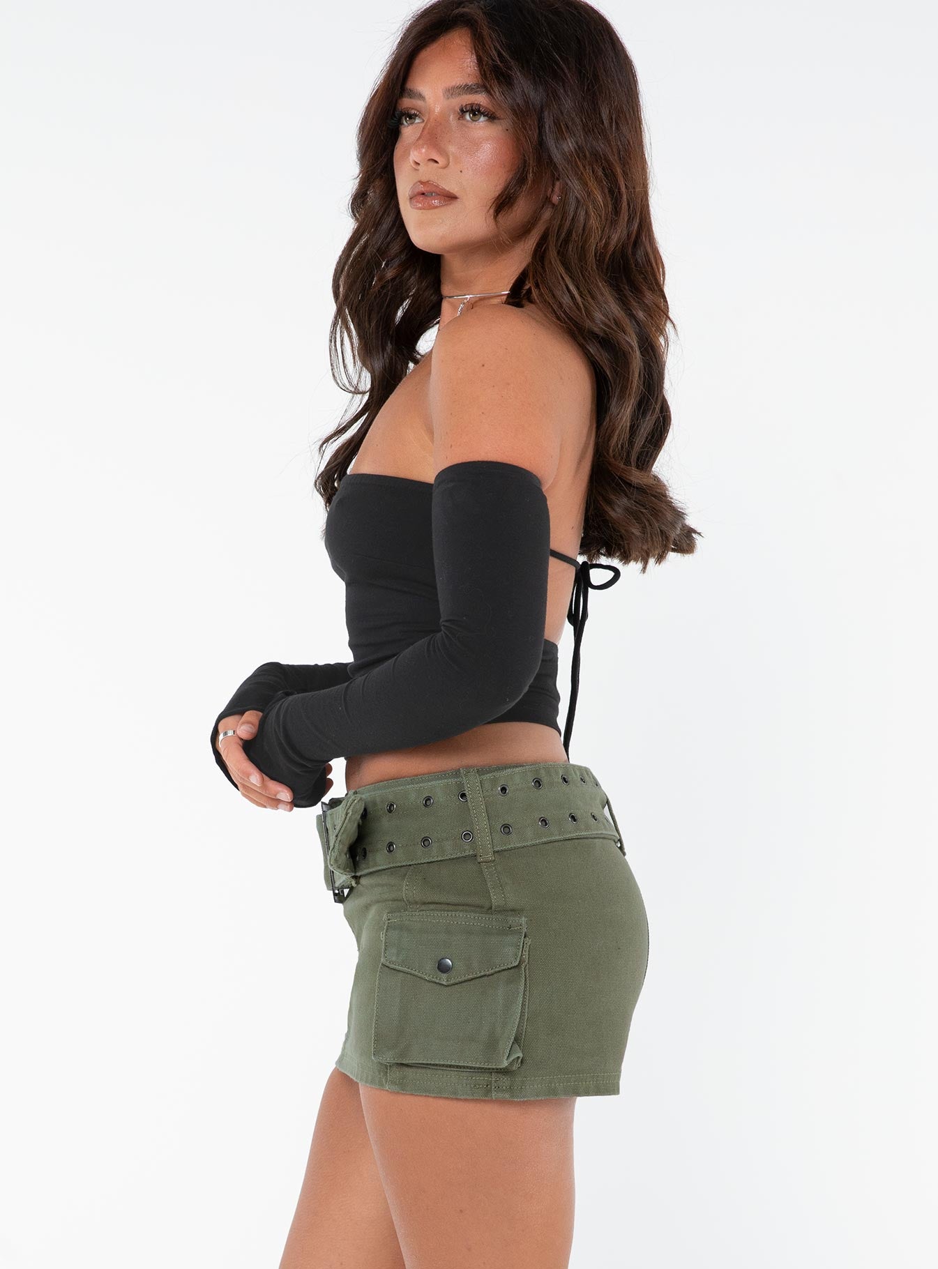 Iconic Cargo Mini Skirt Khaki Petite - Image 4