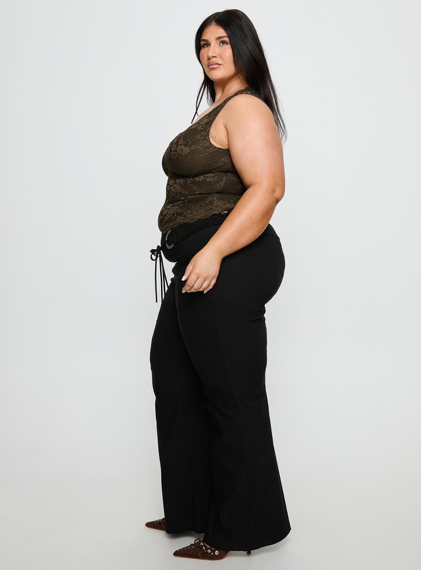 Twinflame Low Rise Hardware Pants Black Curve - Image 4