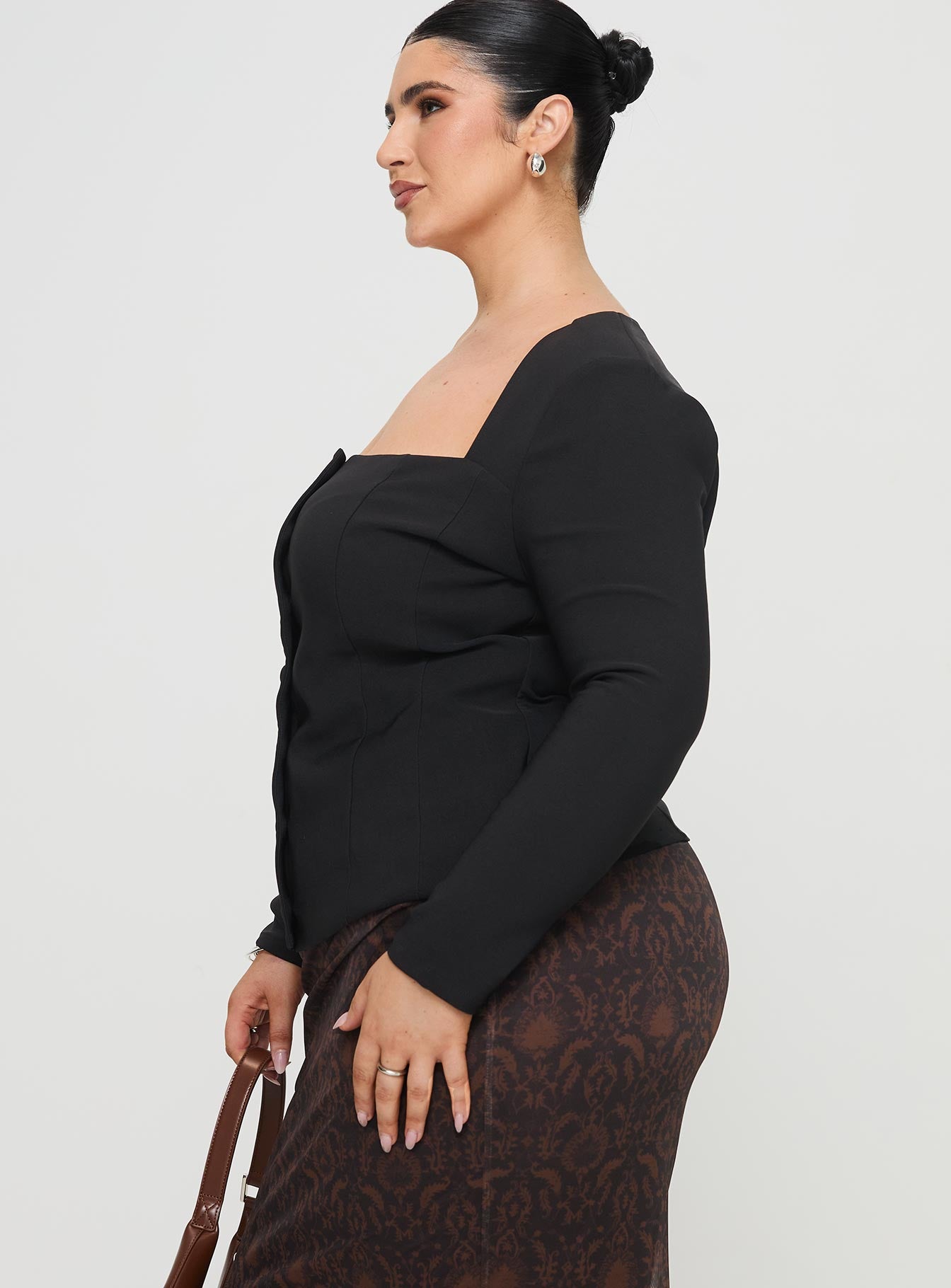 Gaskin Long Sleeve Top Black Curve - Image 4