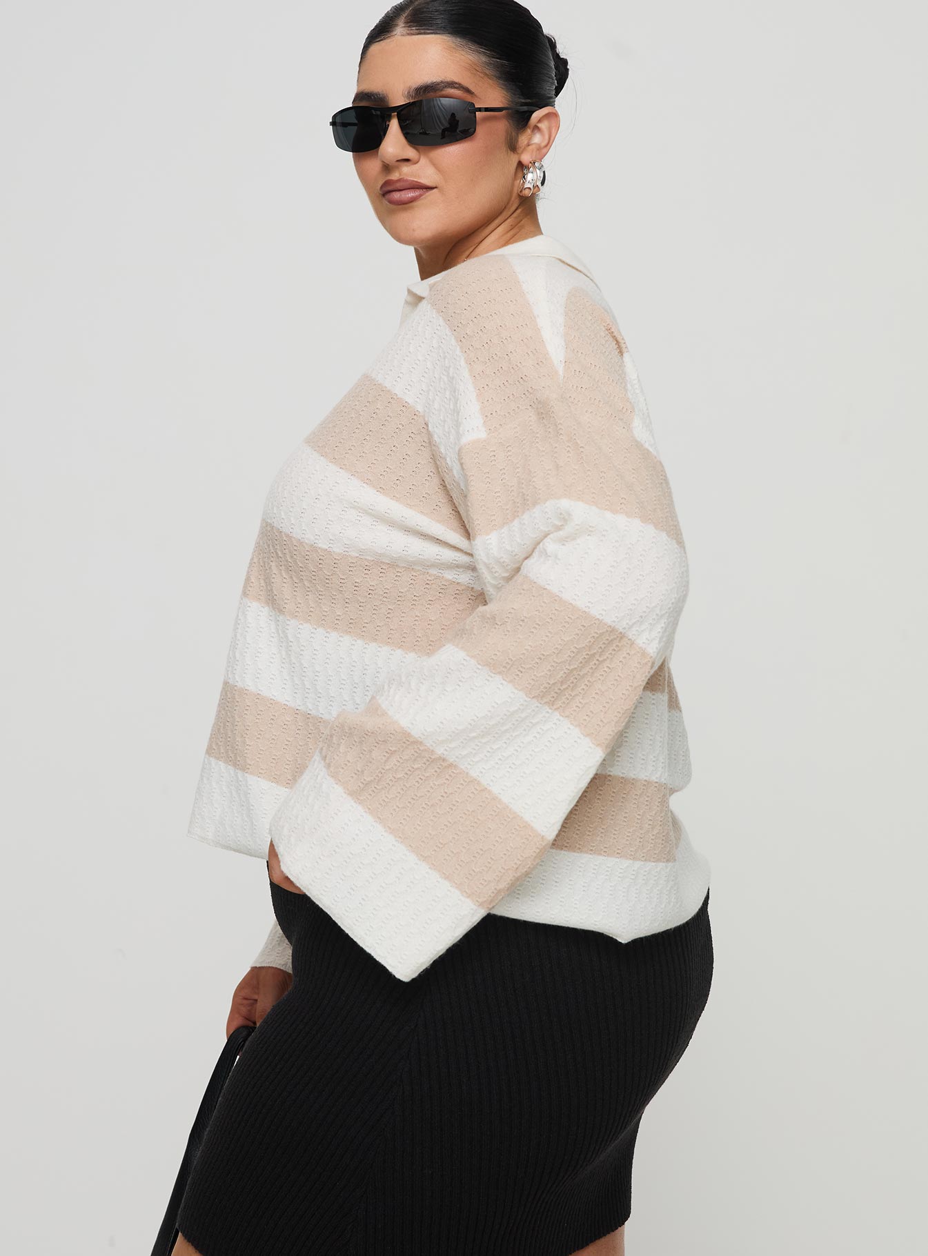 Rick Sweater White / Beige Curve - Image 3