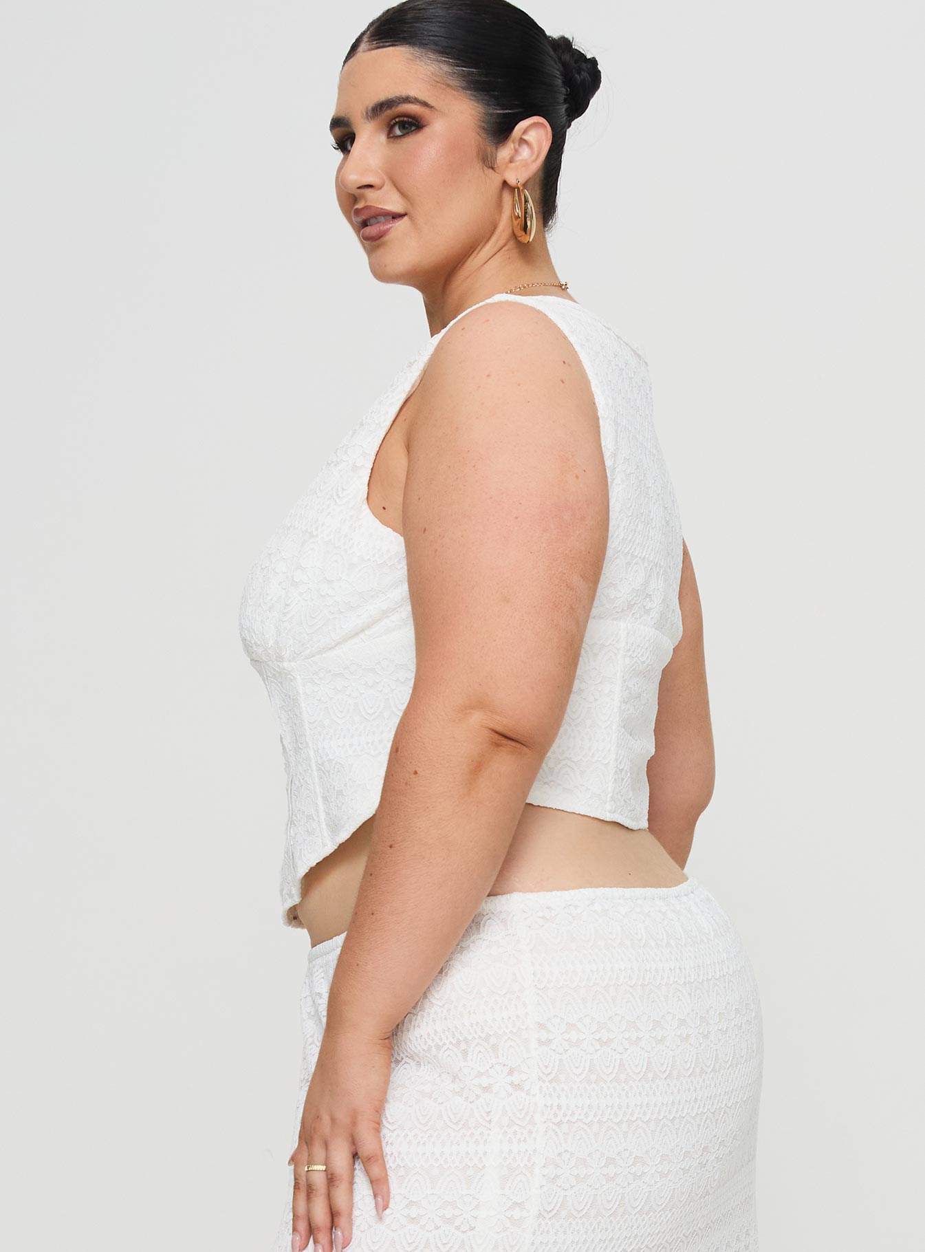 Buttacupe Lace Corset Top White Curve - Image 4