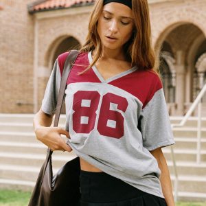 Balap Top Grey Marle / Red