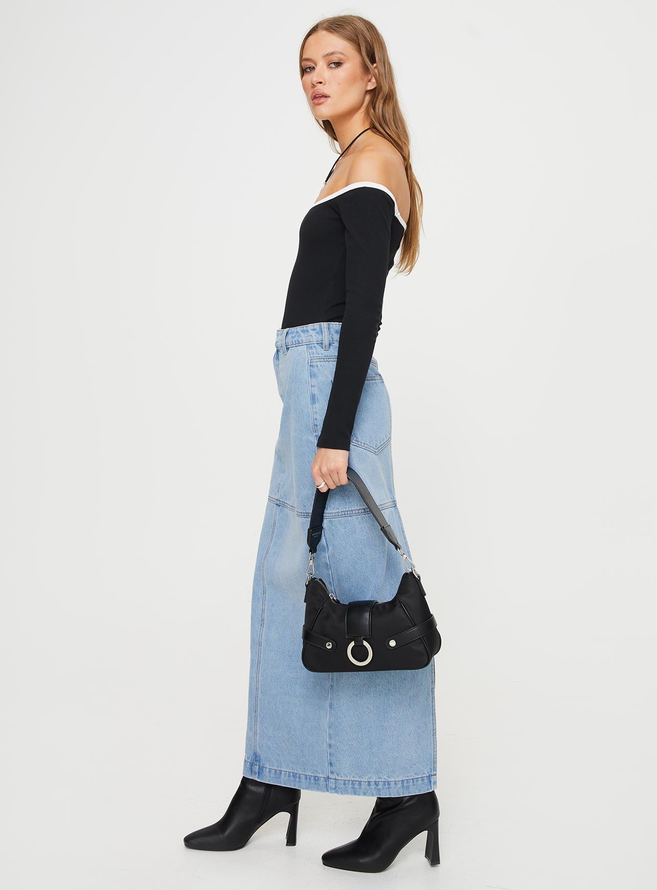 Markanna Denim Midi Skirt Light Wash - Image 3