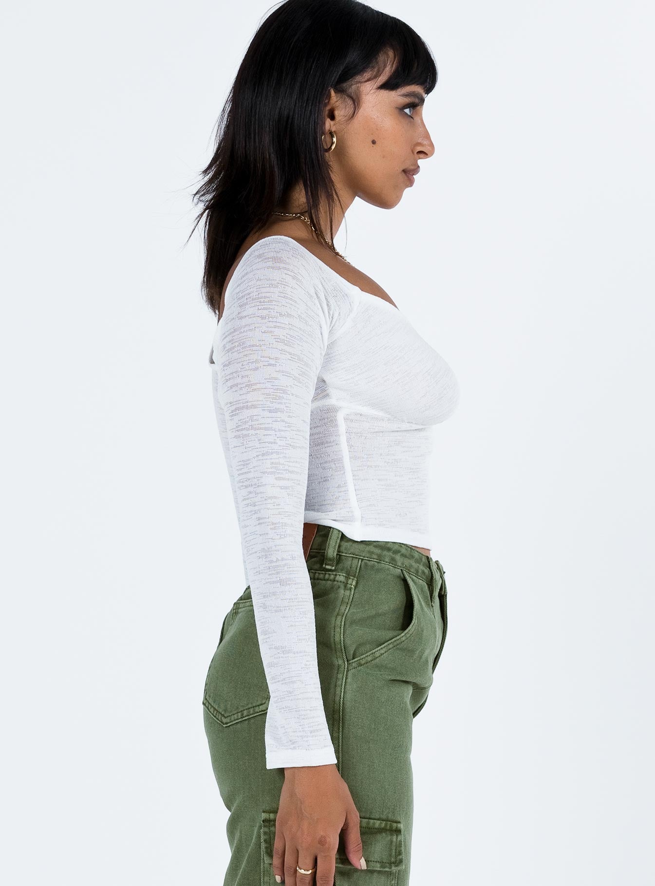 Zelda Off The Shoulder Top Ivory - Image 4