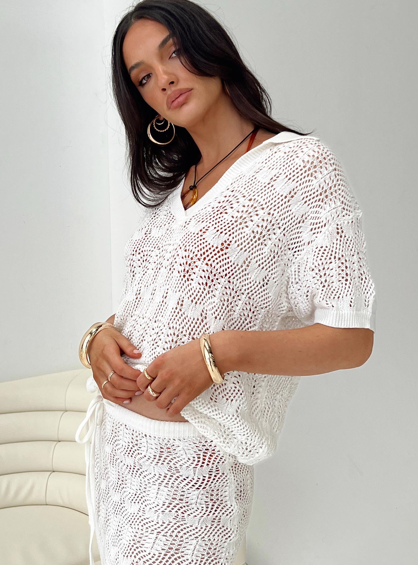 Vacation Knit Top White - Image 3
