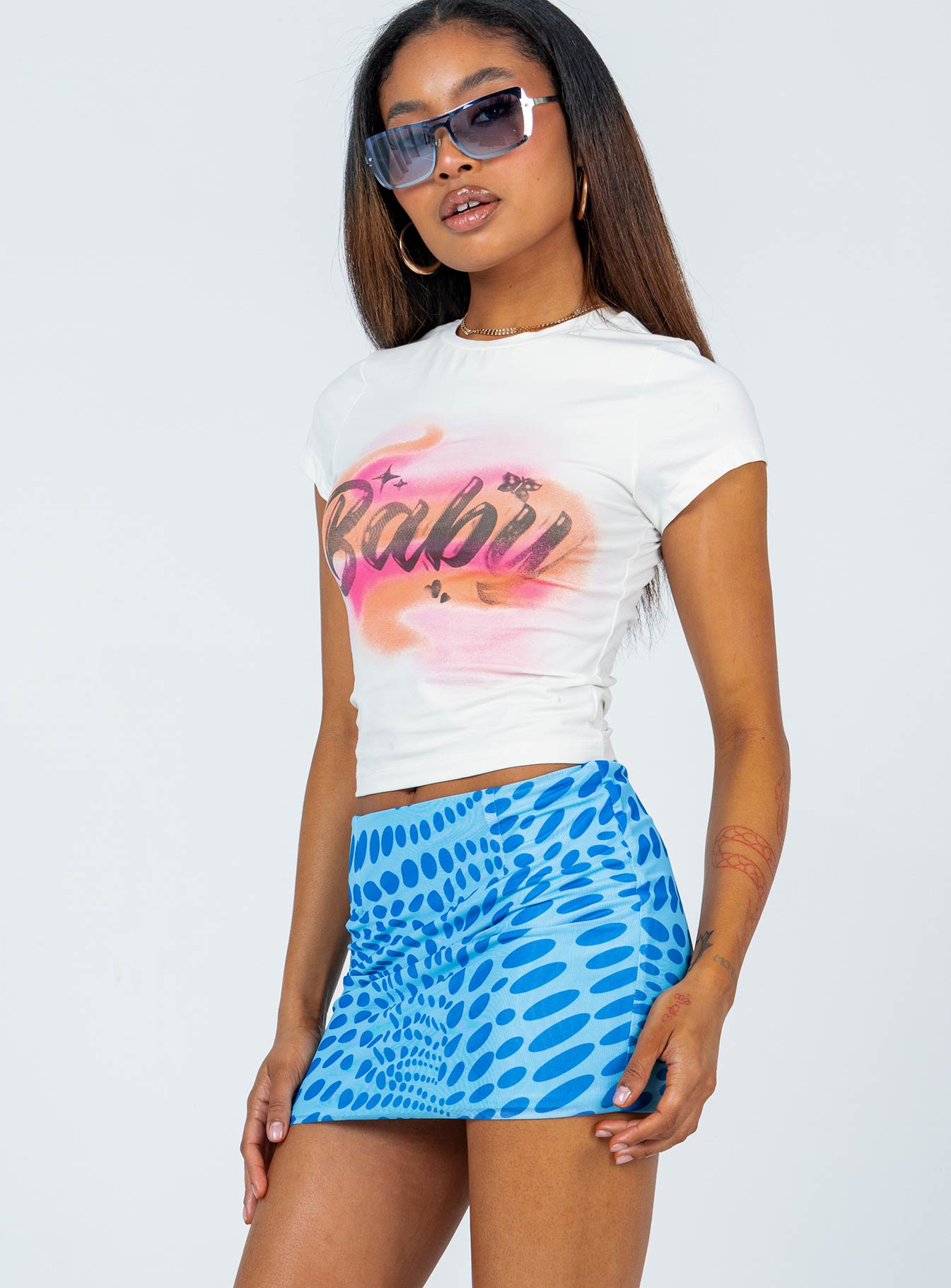 Forbidden Mini Skirt Blue - Image 4