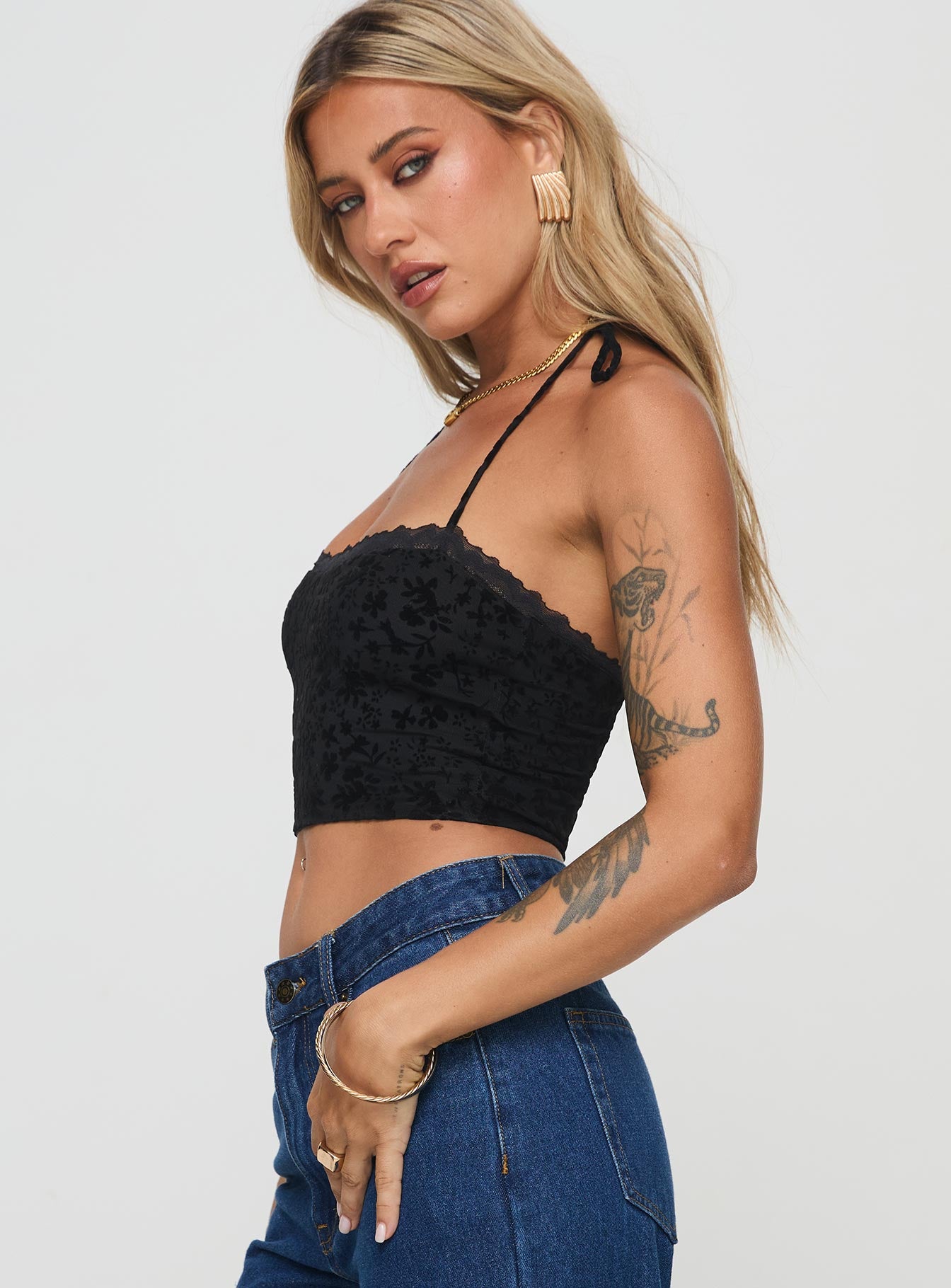 Burnout Velour Top Black - Image 4