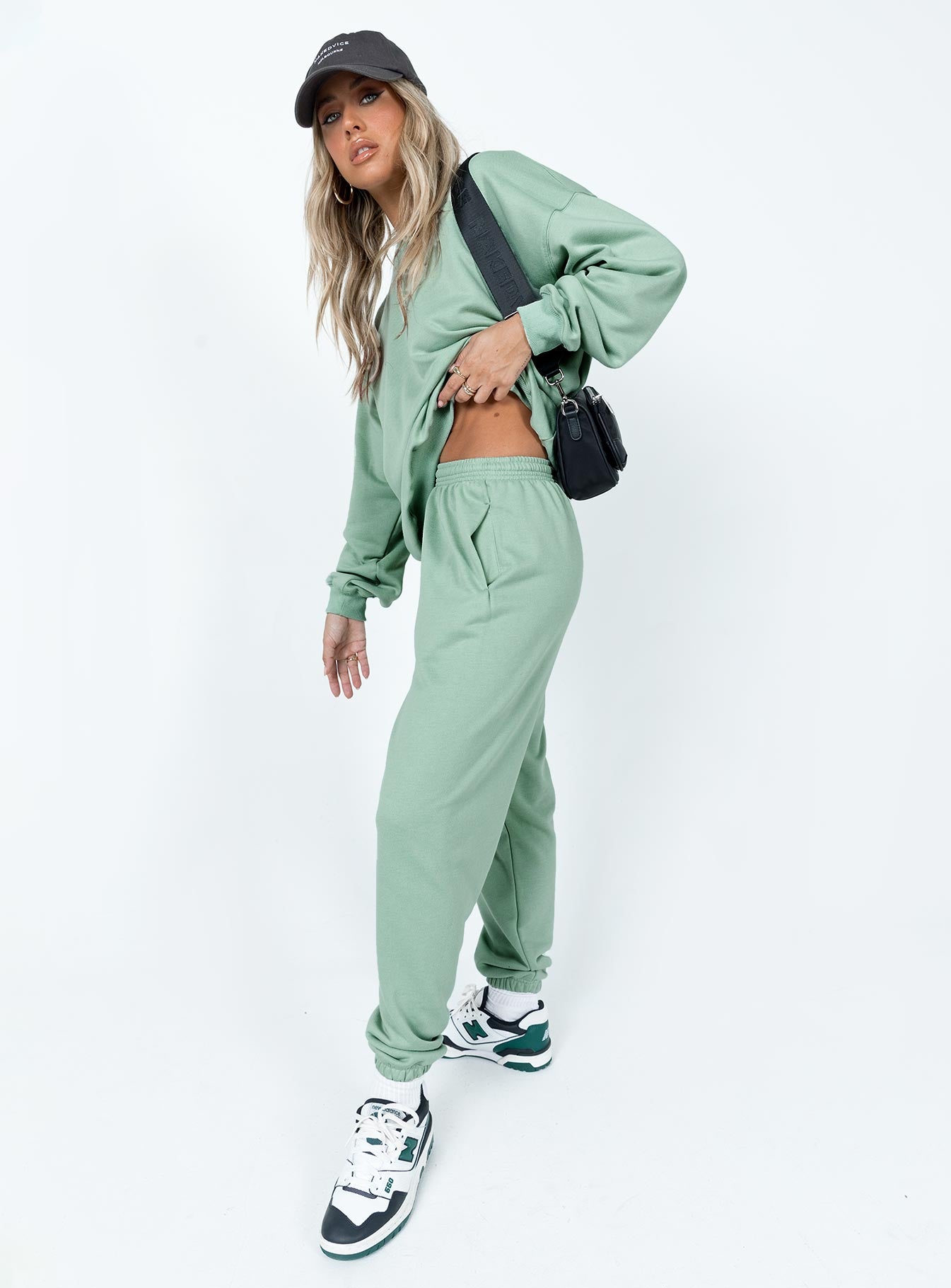 Club Basic Trackpants Sage - Image 3