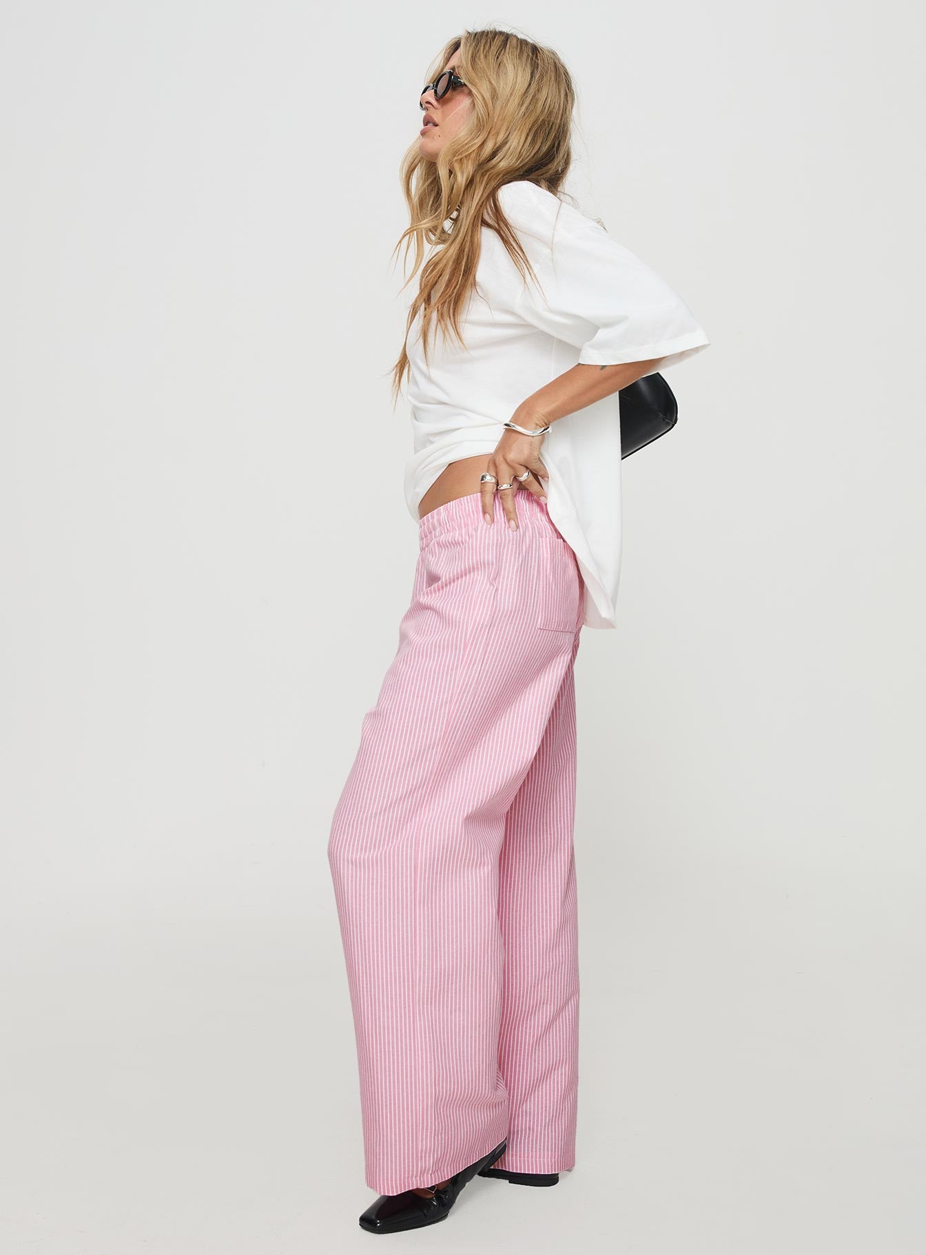 Beach House Pants Pink / White - Image 4