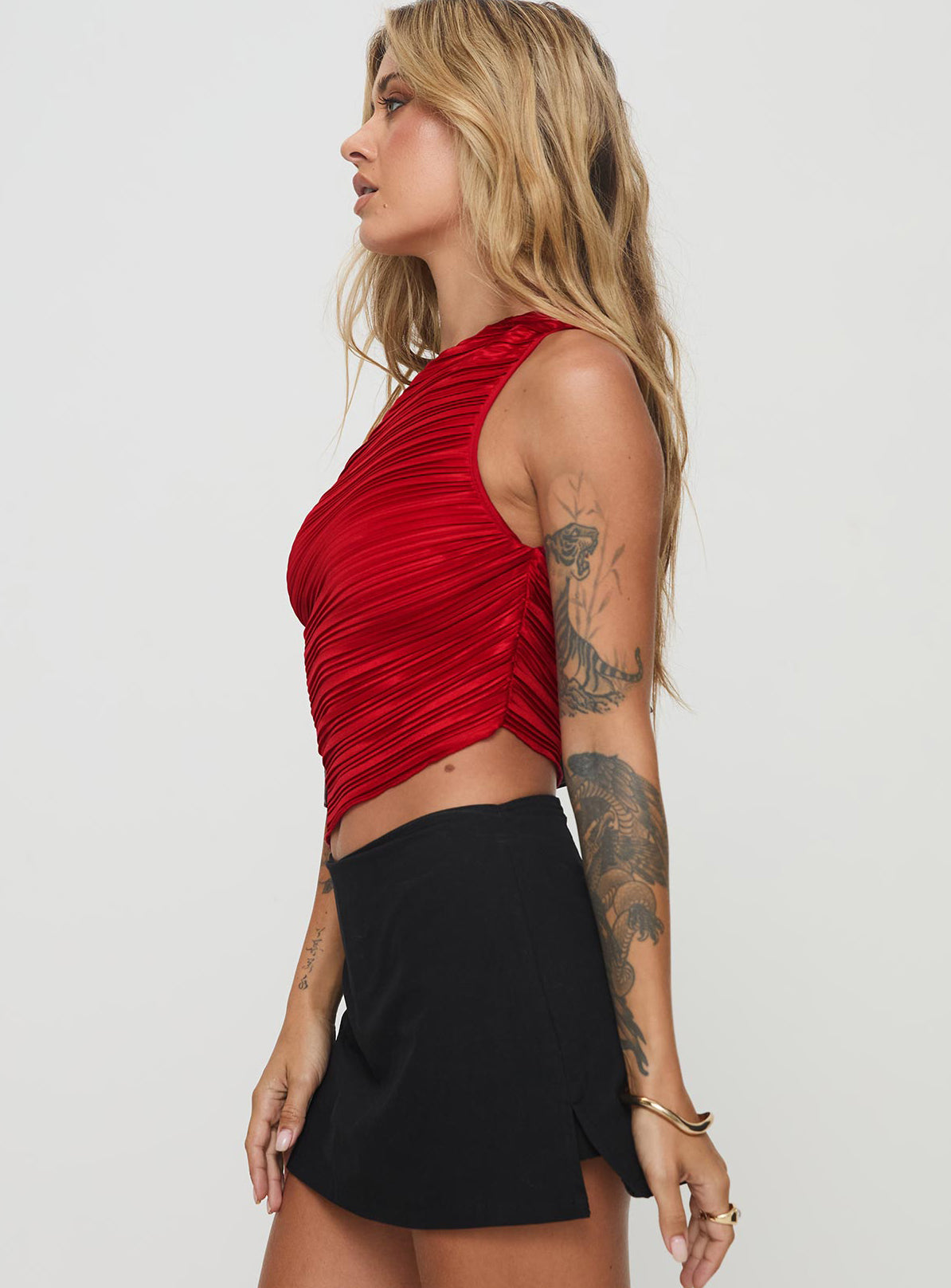 Brinstead One Shoulder Top Red - Image 4