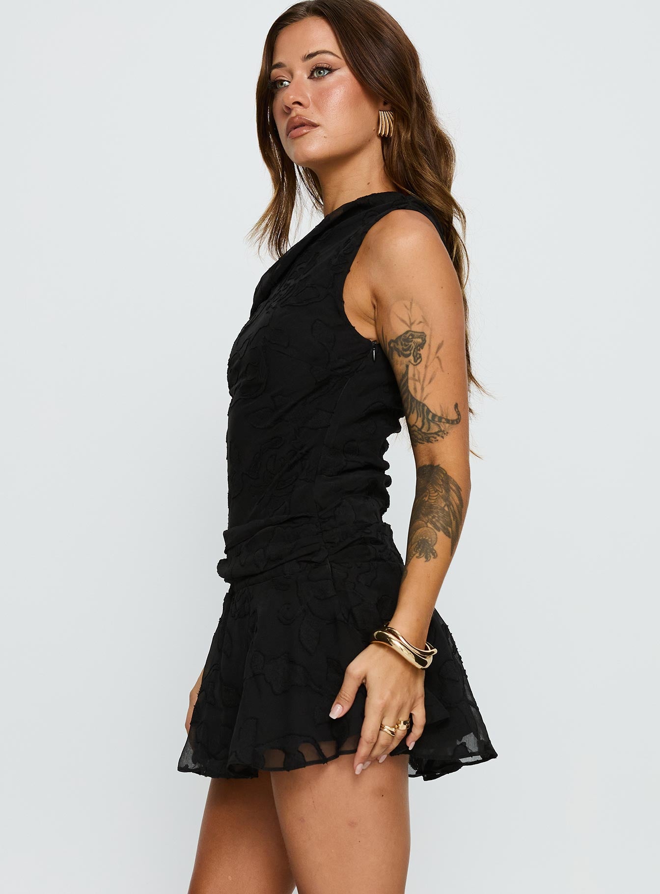 Emiline Off Shoulder Playsuit Black - Image 4